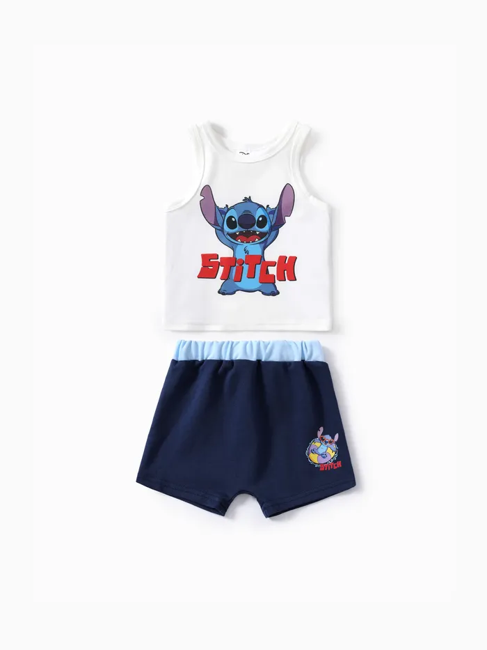 Disney Stitch Baby Boys Naia™ 角色印花背心配短褲套裝
