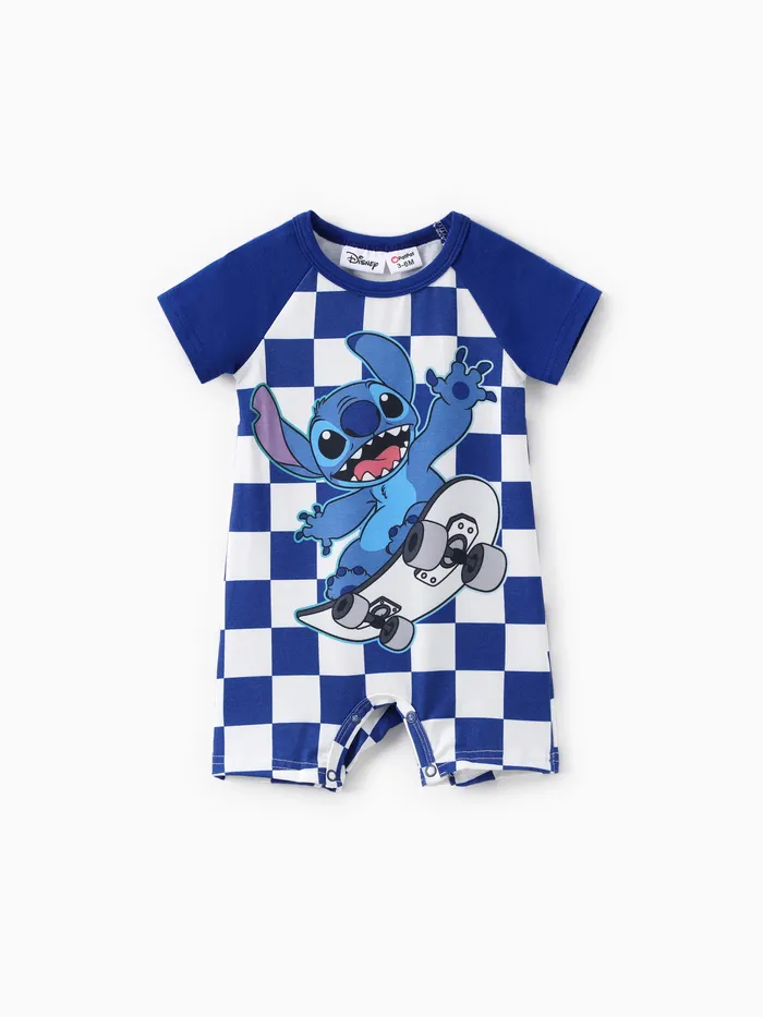 Disney Stitch Baby Boys/Girls 1pc Naia™ Character Grid/chessboard Print 連體褲
