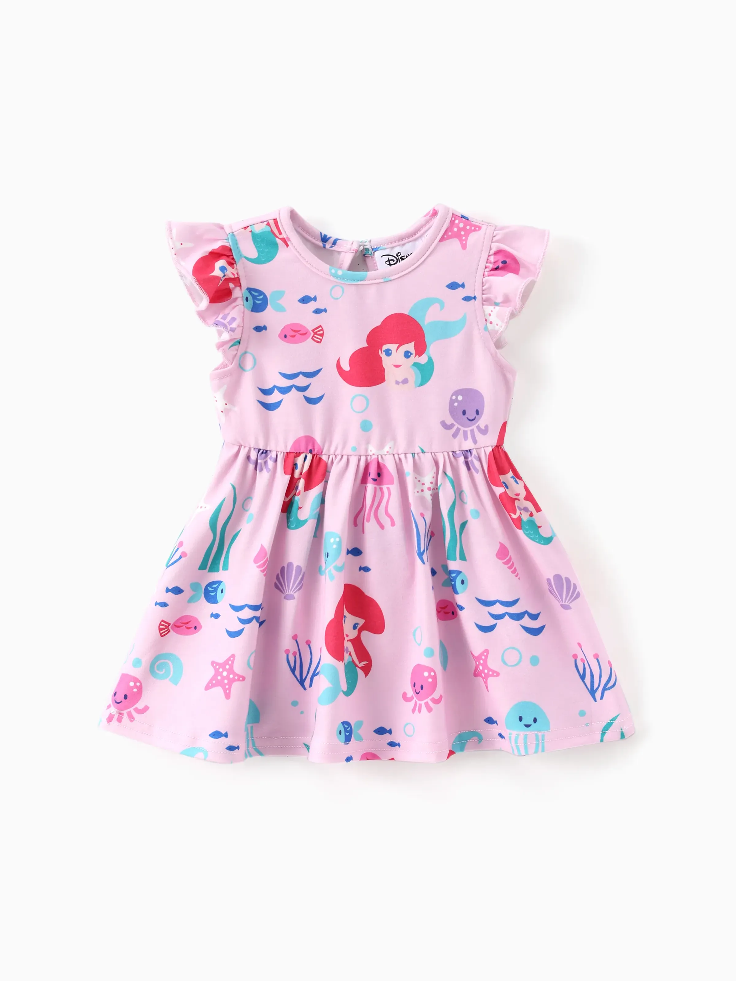 

Disney Princess Baby Girls Ariel 2pcs Naia™ Octopus Ocean-theme Character Print Light Jackey with Dress Set