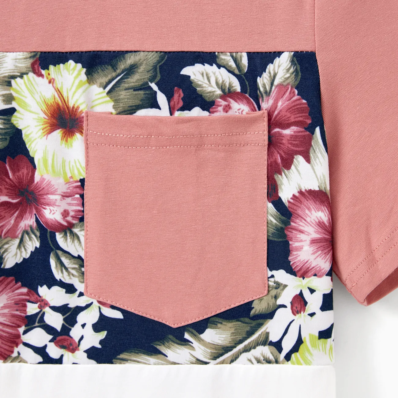 Looks familiares Plantas y flores tropicales Camiseta sin mangas Conjuntos combinados para familia Conjuntos Rosa oscuro big image 1