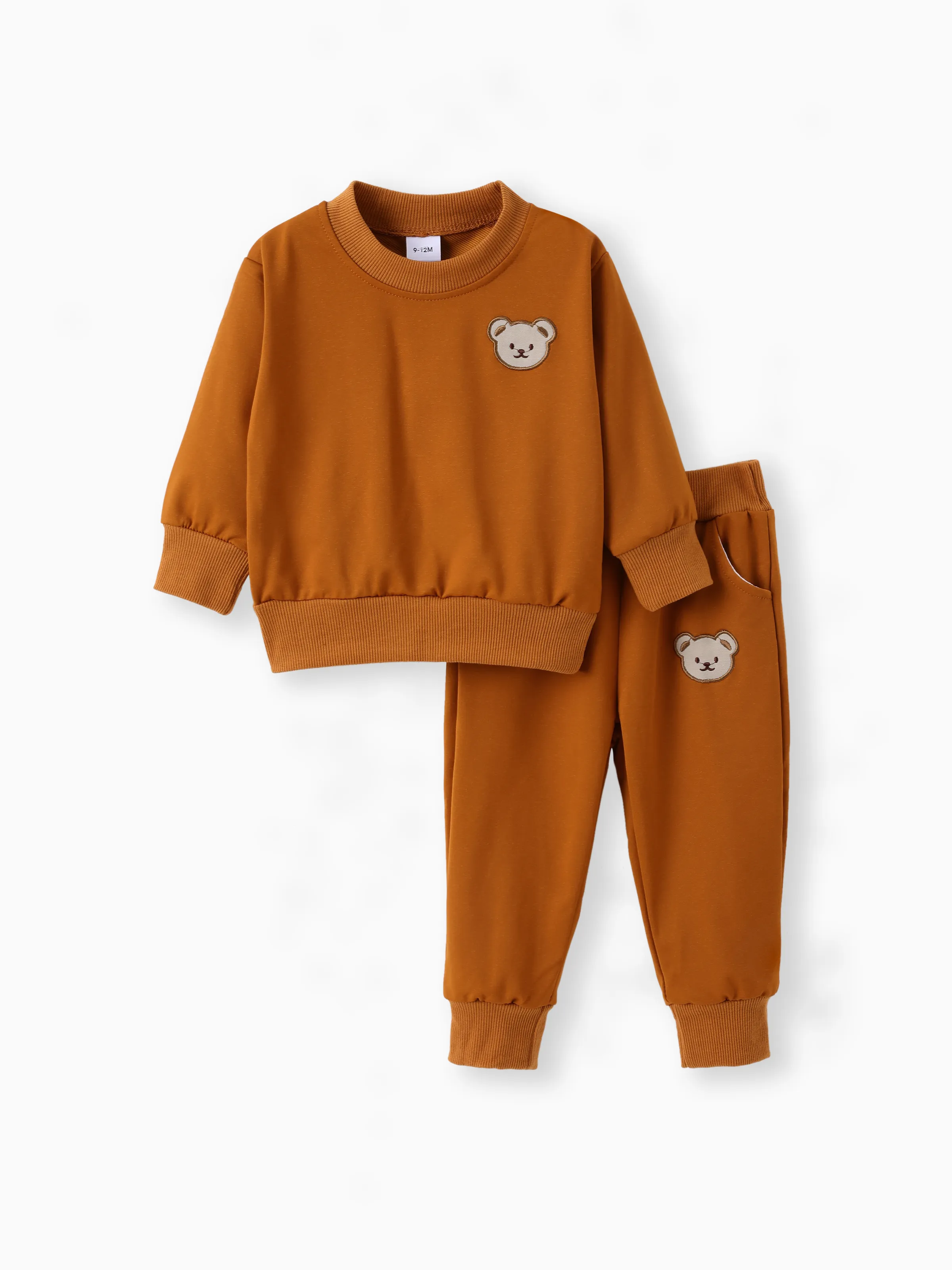 Kinder 2-teiliges Set, einfarbig und unisex, aus Polyester-Material, Regular Fit.