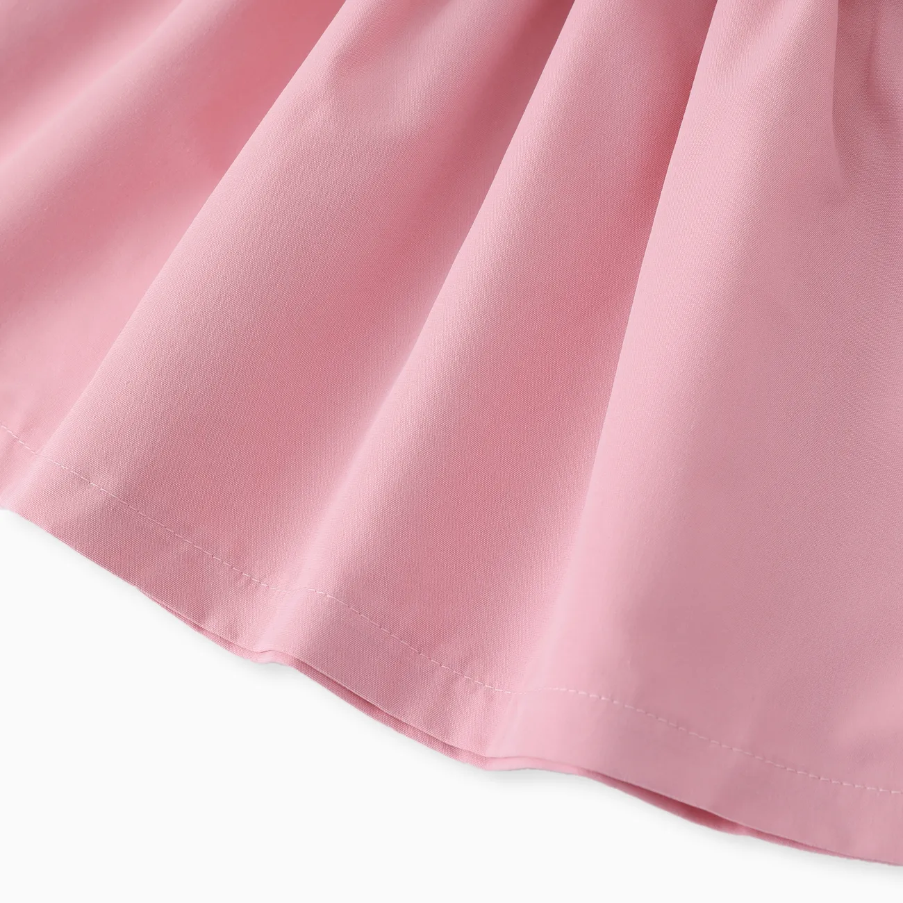 2件 嬰兒 布料拼接 甜美 短袖 連衣裙 粉色 big image 1