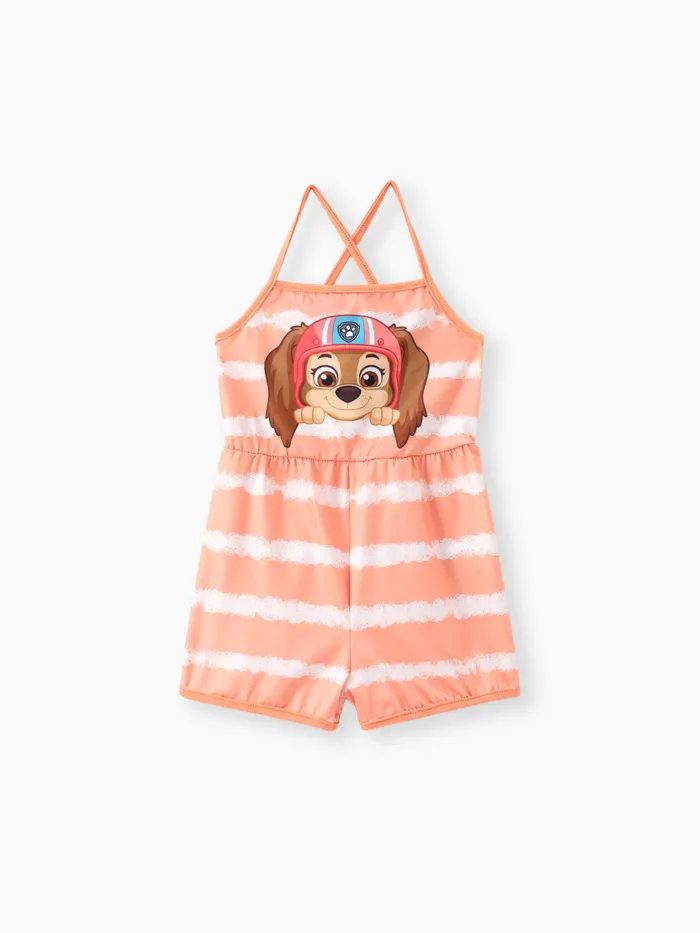 PAW Patrol 1pc Toddler Girls Character Print Striped Romper
