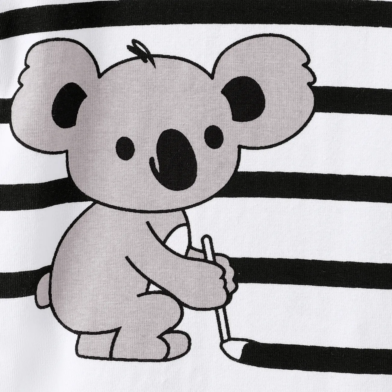 2件 嬰兒 男 樹熊 童趣 短袖 嬰兒套裝 白色 big image 1