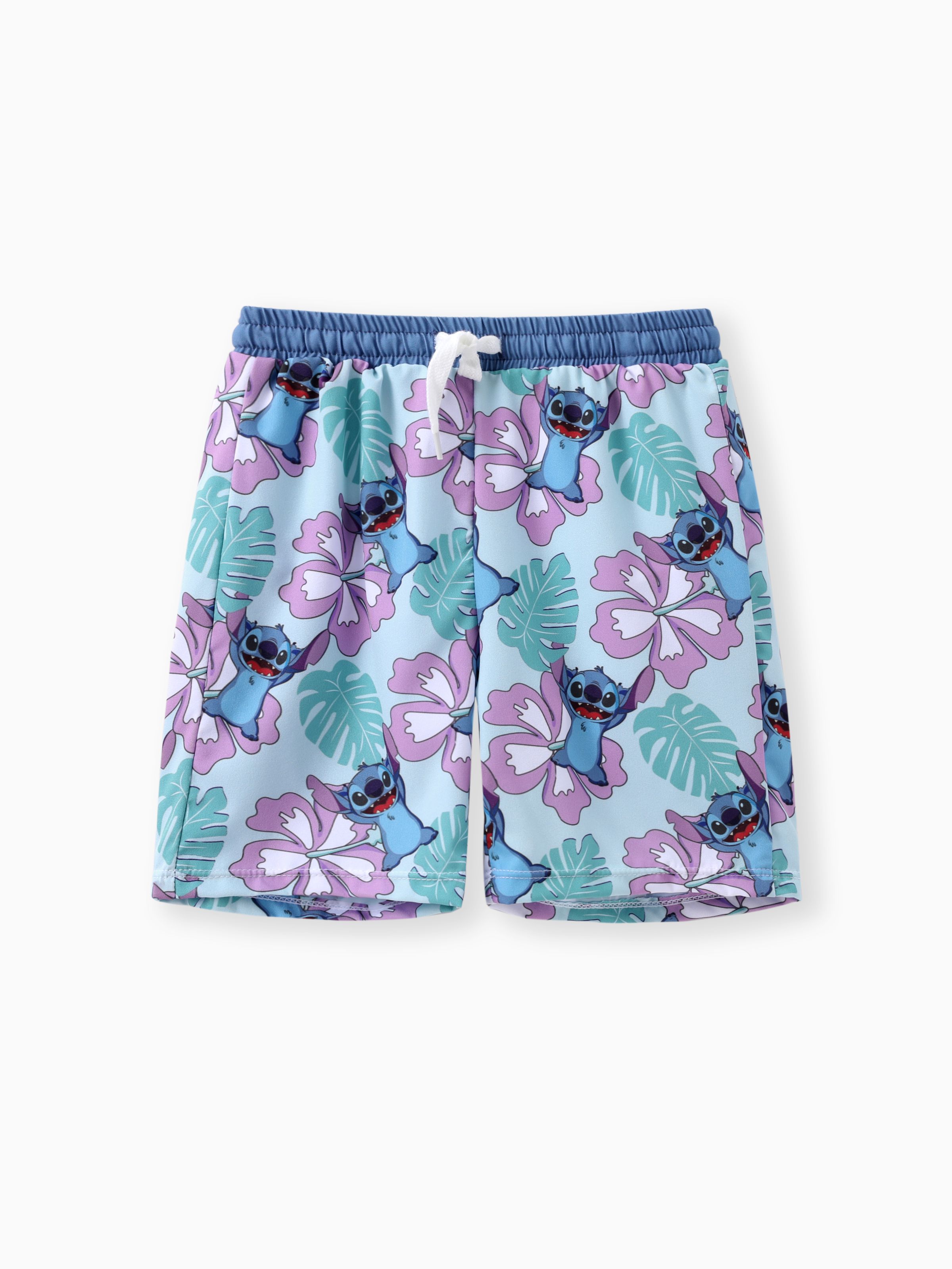 

Disney Stitch Toddler/Kid Girls/Boys 1pc Hawaii Floral Style Character Print Swimsuit/Swimming Trunks