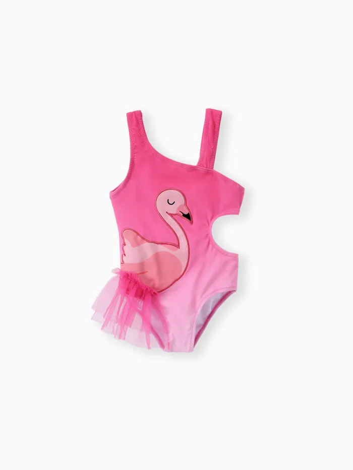 Toddler Girl Flamingo Print Swimsuit