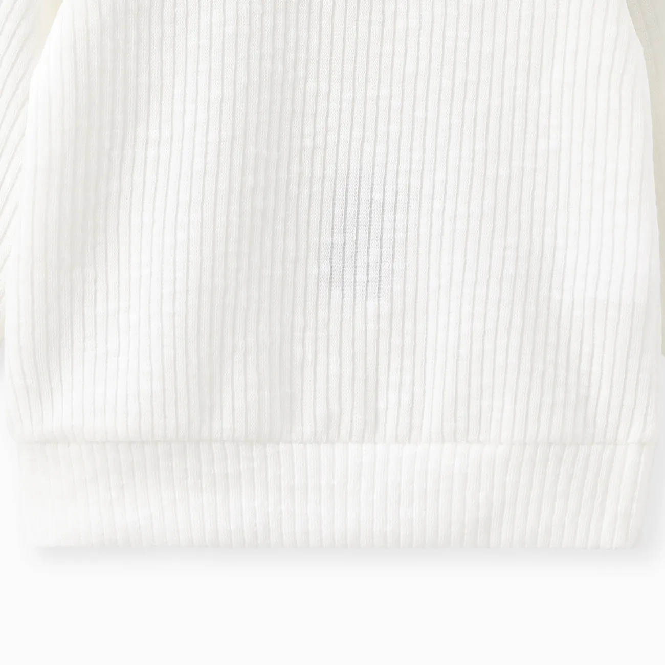 Bébé Unisexe Basique Manches longues T-Shirt Blanc big image 1