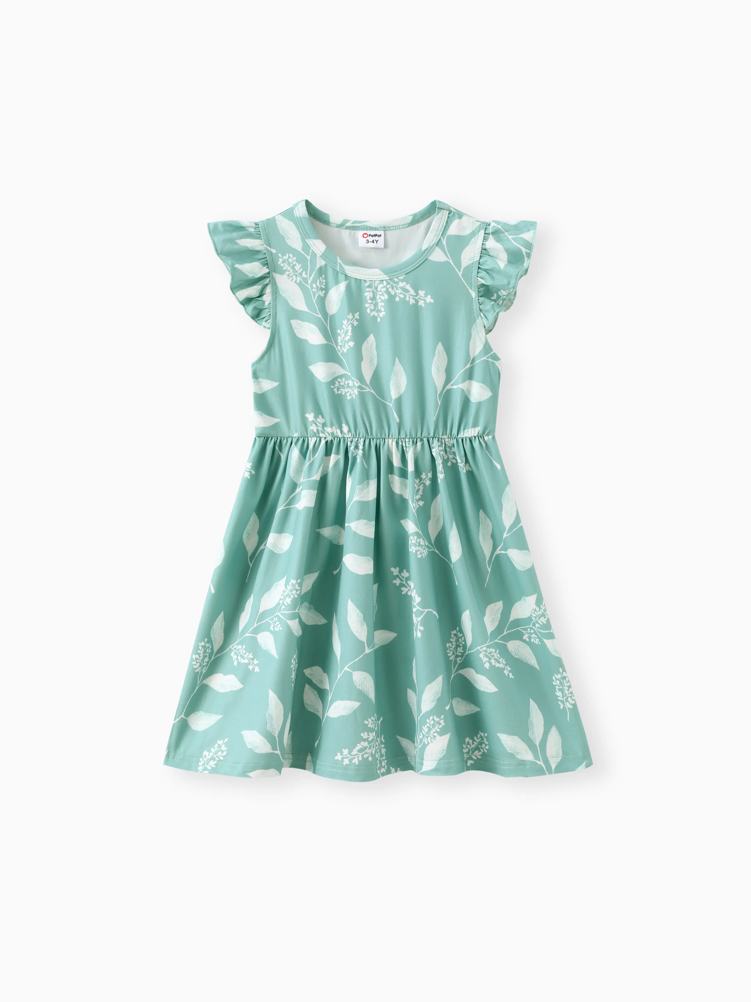 

Toddler Girl Sweet Flutter-sleeve Floral Dress