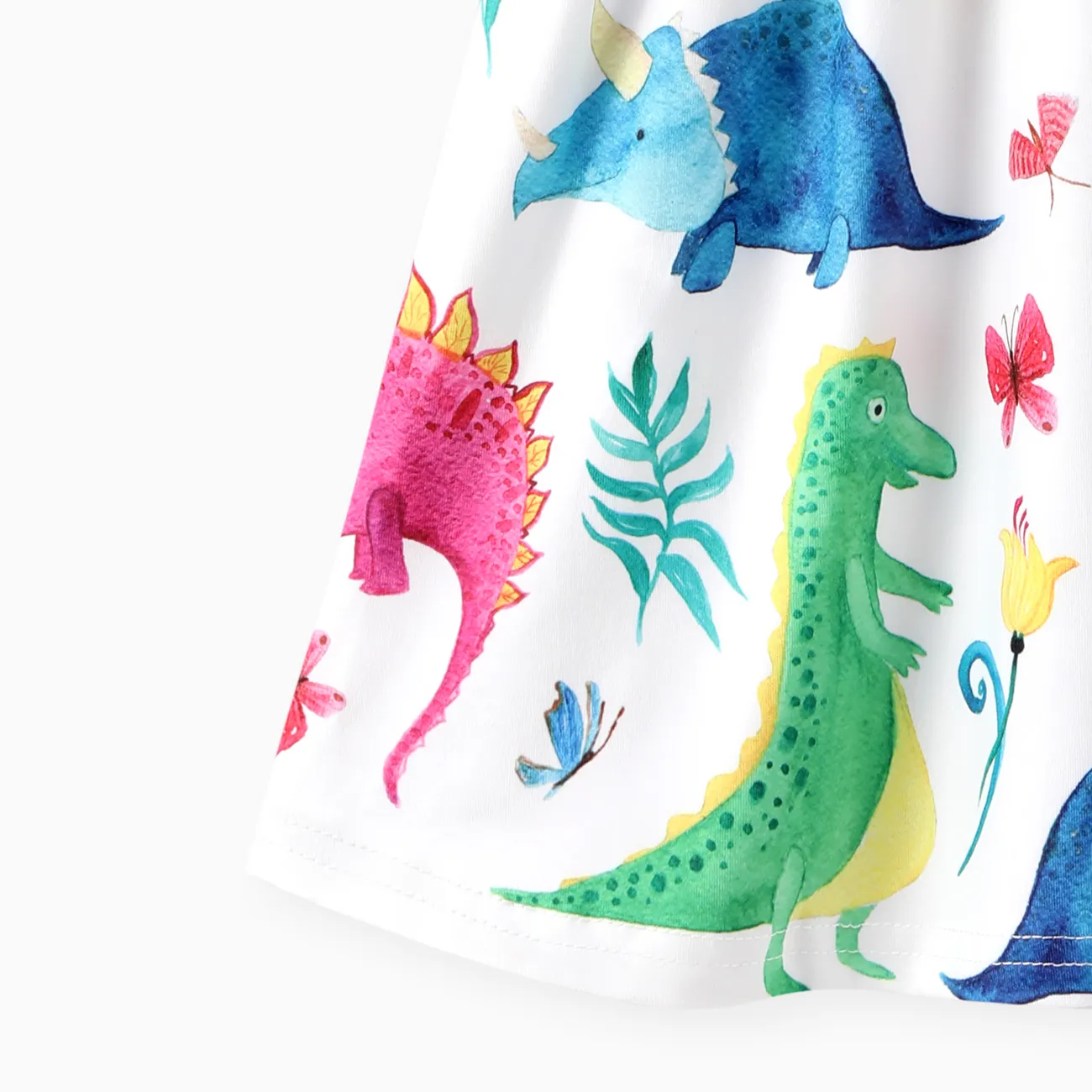 Enfant en bas âge Fille Enfantin Dinosaure Robes Multicolore big image 1