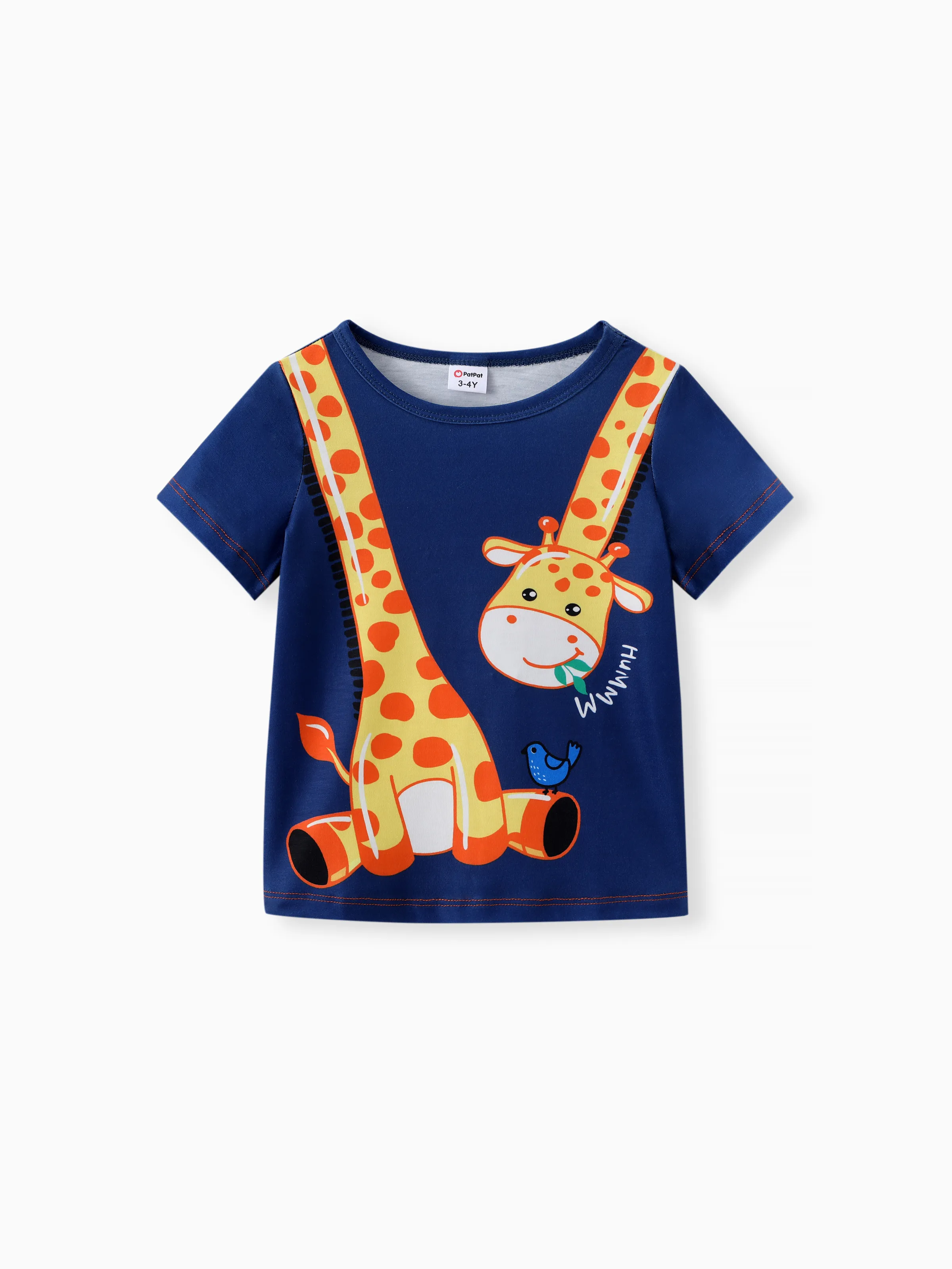 Toddler Boy Animal Giraffe Print Camiseta de manga corta 