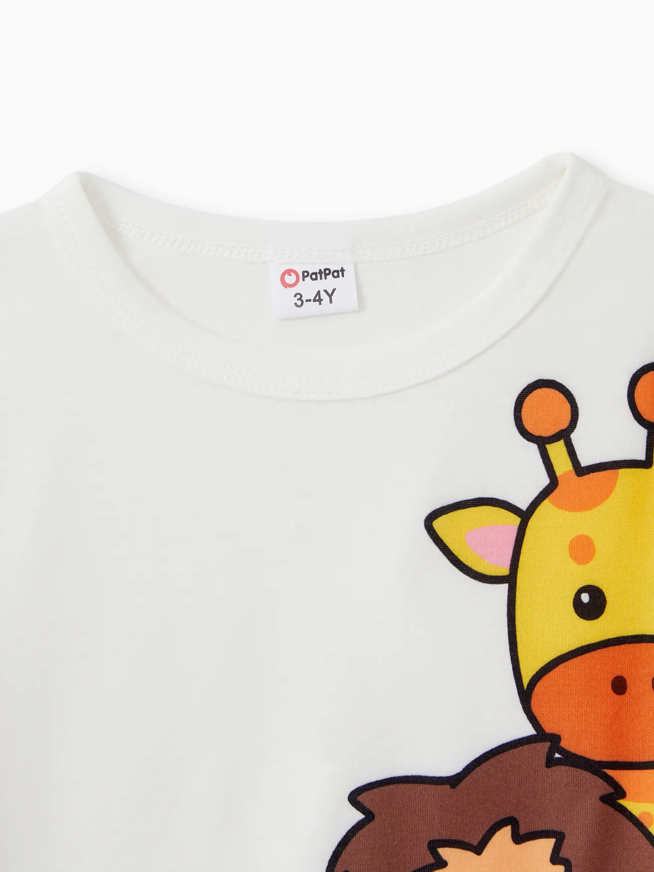 Kleinkinder Jungen Kindlich Giraffe Kurzärmelig T-Shirts weiß big image 1