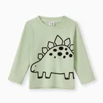 Baby/Toddler Boy/Girl Childlike Animal Pattern Long-sleeved T-shirt Pale Green
