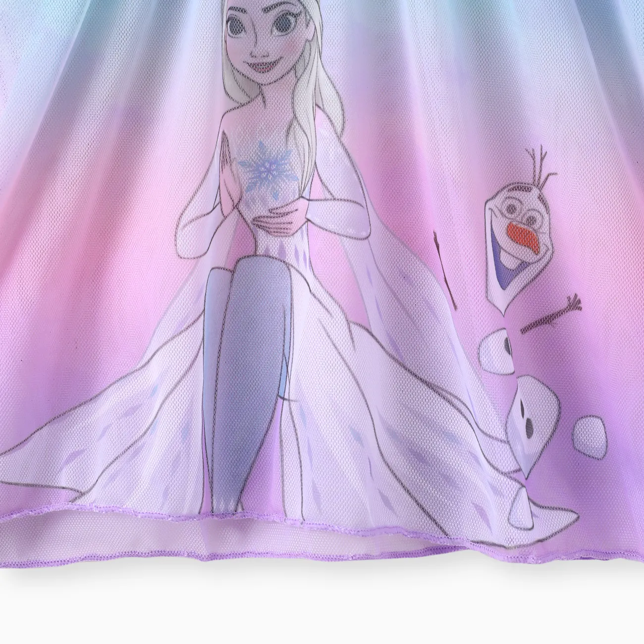 La Reine des neiges de Disney 2 pièces Enfant en bas âge Fille Bord à volants Décontracté Maillots de bain Bloc de Couleur big image 1