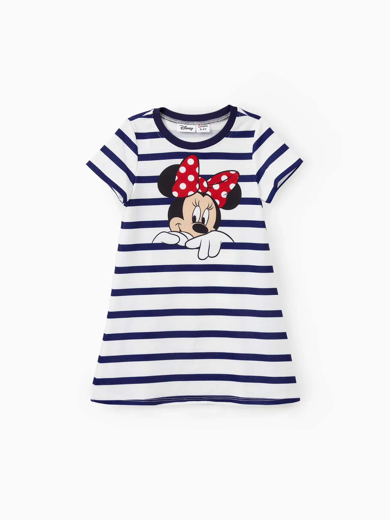 Disney Mickey and Friends Family Matching Stripe & Character Print Short-sleeve Naia™Dresses and T-shirts Sets COLOREDSTRIPES big image 1