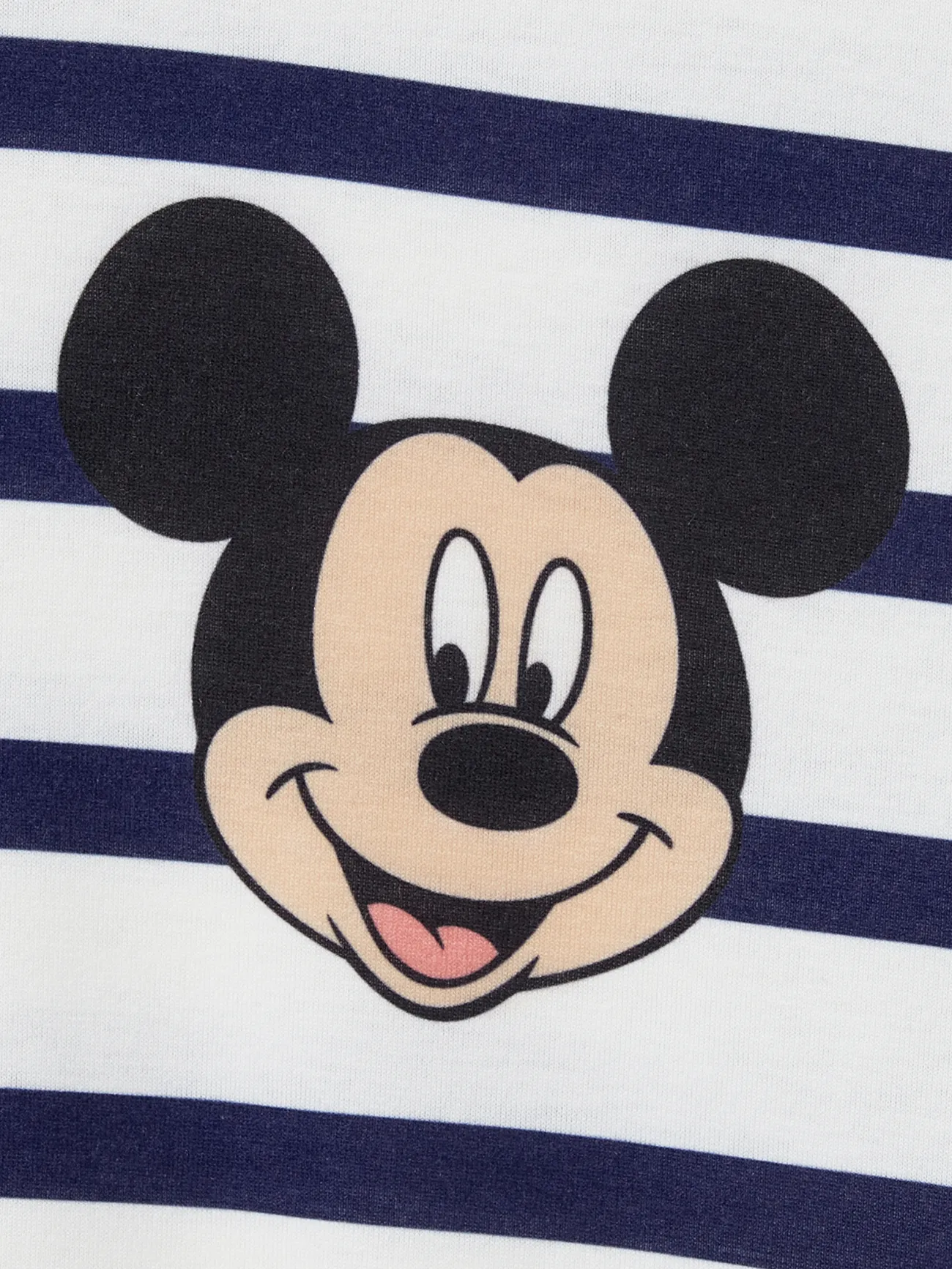 Disney Mickey and Friends Looks familiares Manga corta Conjuntos combinados para familia Tops rayas de colores big image 1