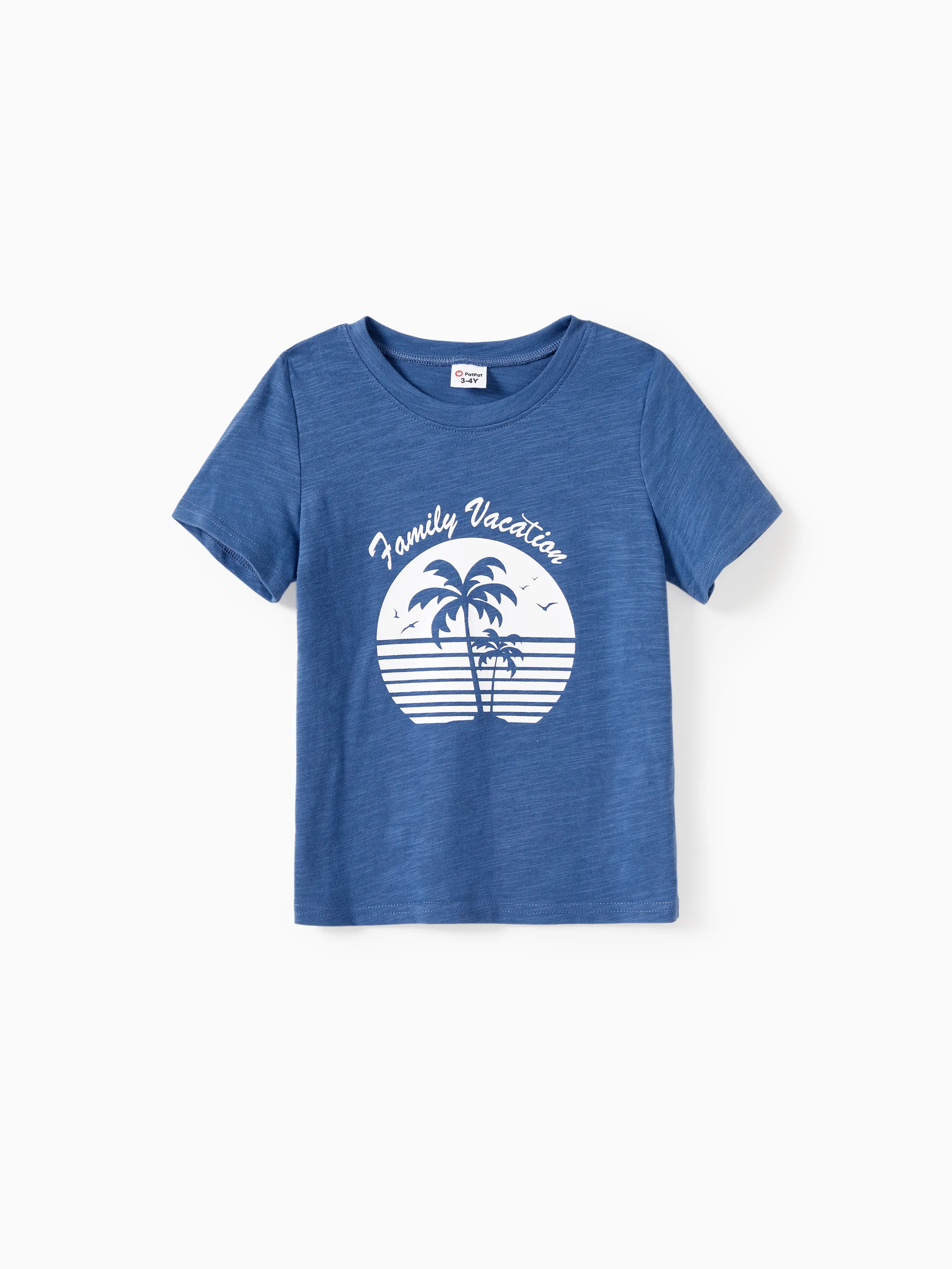 

Family Matching Vacation Vibe Short Sleeves Coconut Tree Graphic Tees