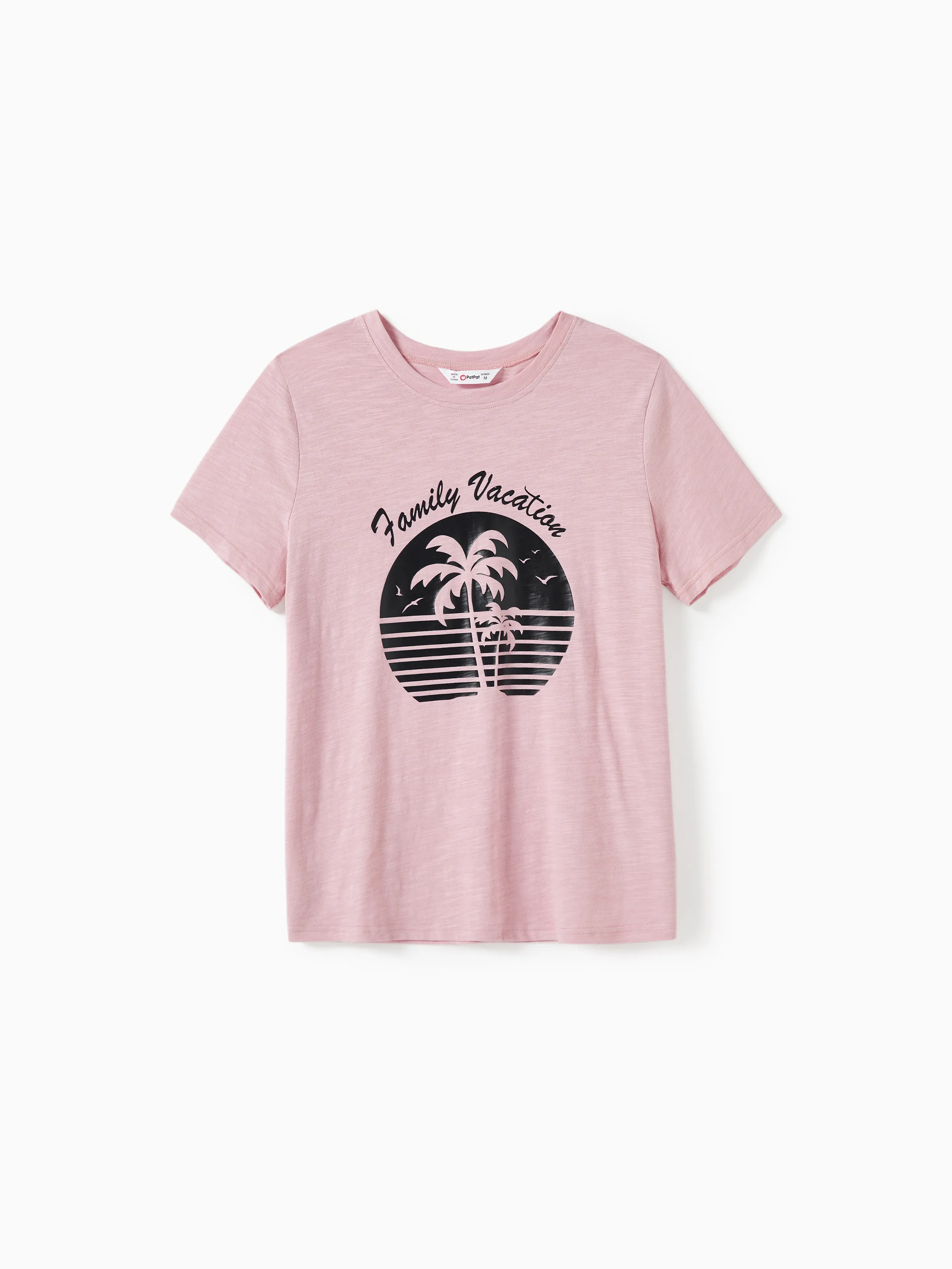 

Family Matching Vacation Vibe Short Sleeves Coconut Tree Graphic Tees