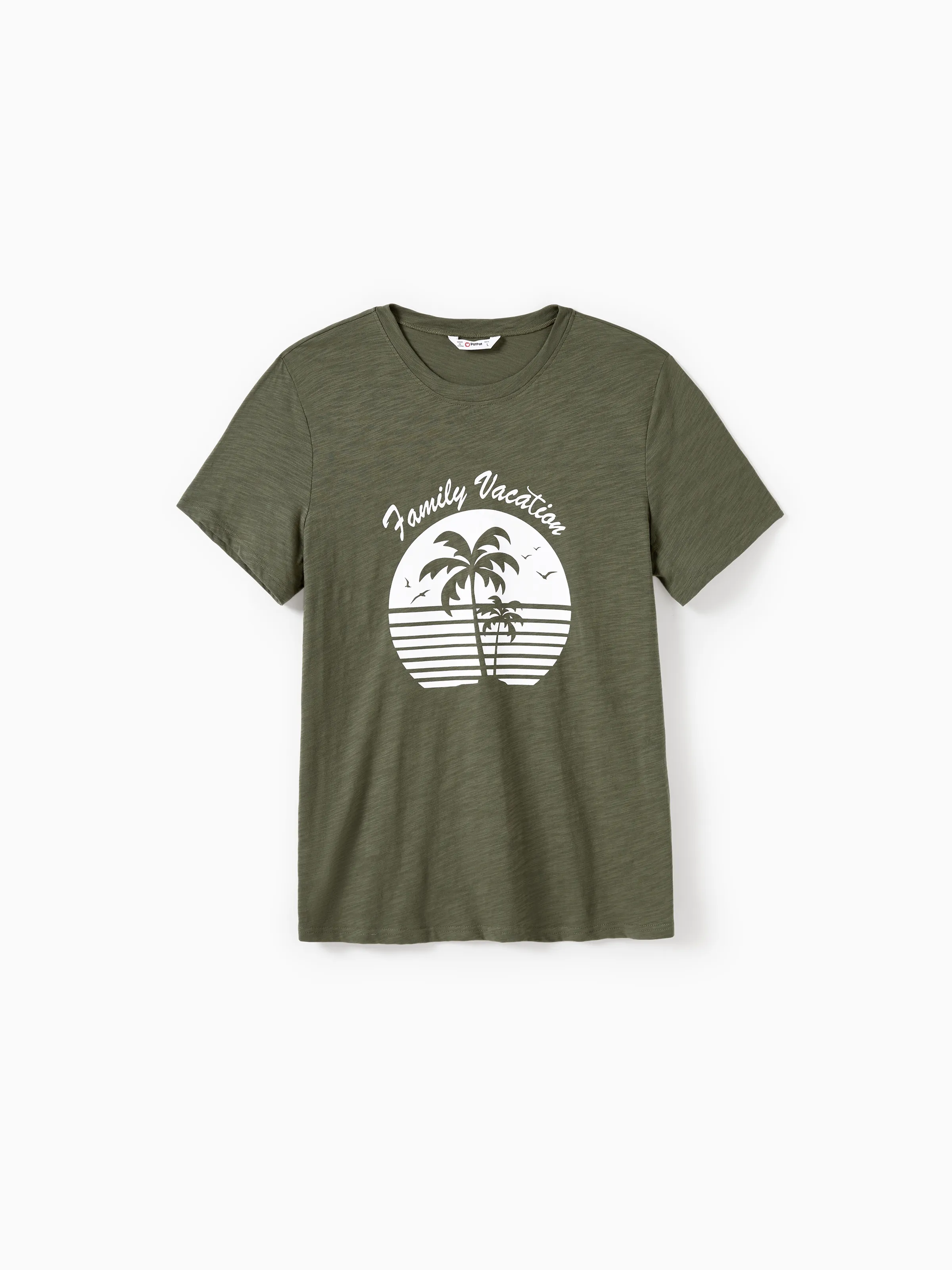 

Family Matching Vacation Vibe Short Sleeves Coconut Tree Graphic Tees