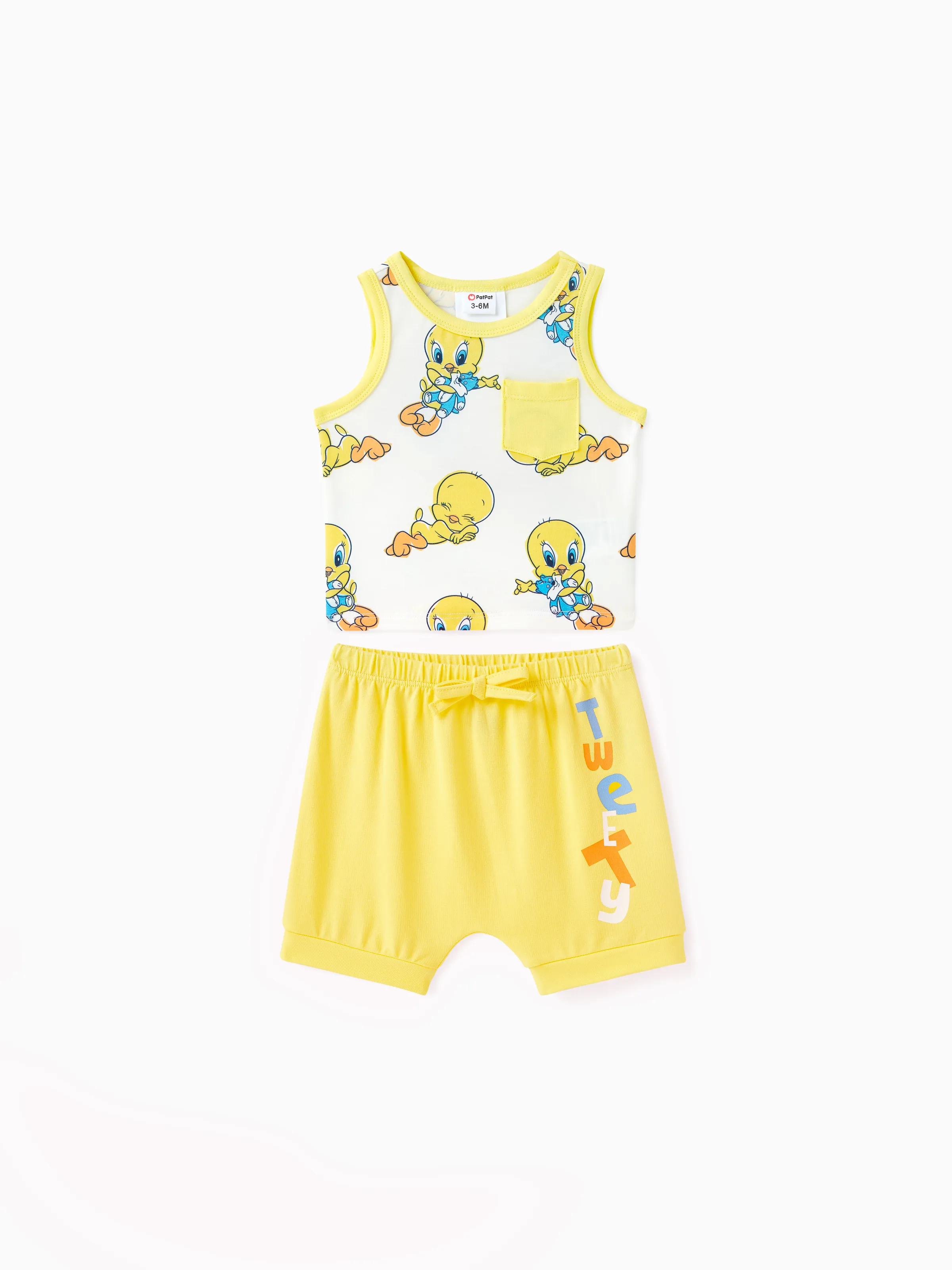 

Looney Tunes Baby Boys 2pcs Allover Cartoon Print Naia™ Tank Top and Cotton Shorts Set