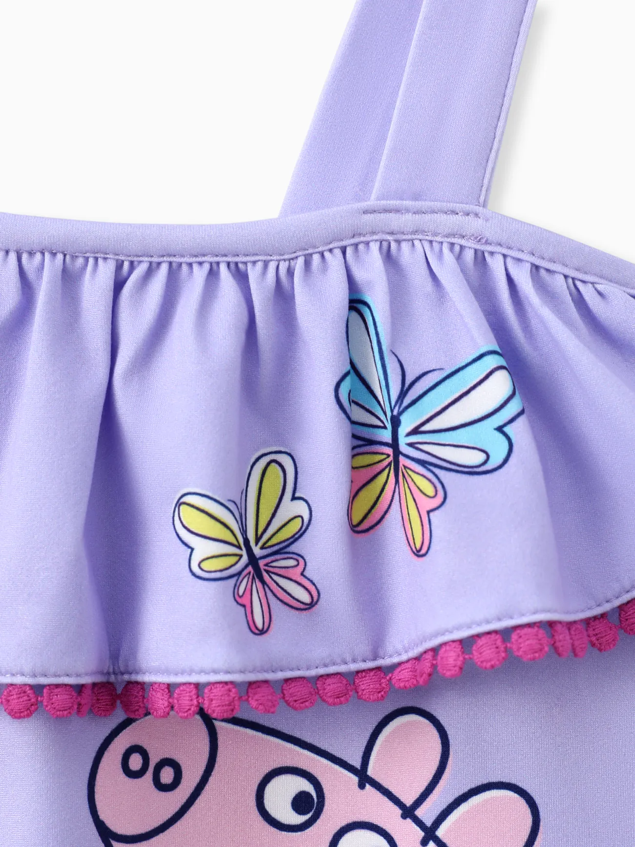 Violet - Peppa Pig 2 pièces Enfant en bas âge Fille Bord à volants Enfantin Cochon ensembles de gilet - image 4