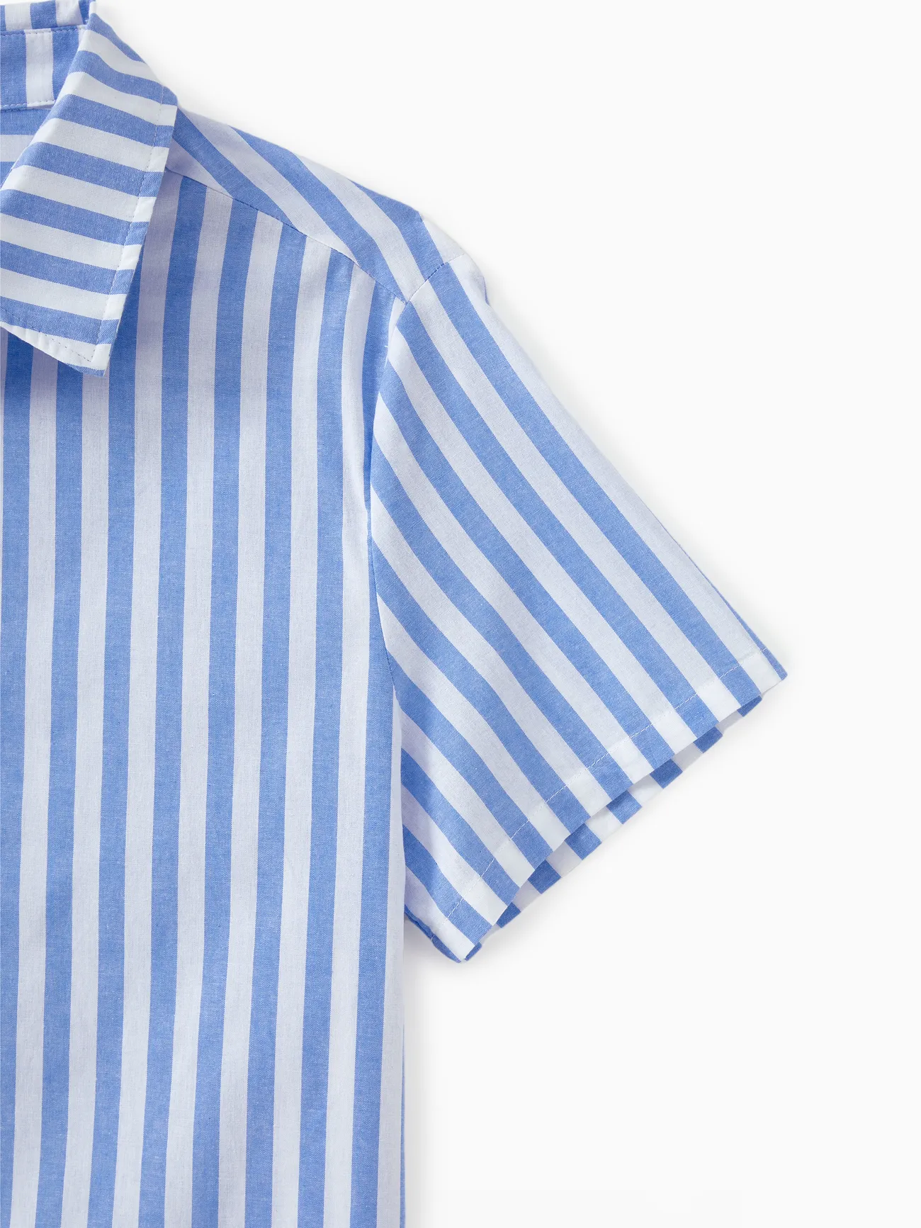 Men - Blue & White Striped Matching Vacation Set - Off-Shoulder Shirred Dress or Casual Cruise Shirt - BLUEWHITE - image 24