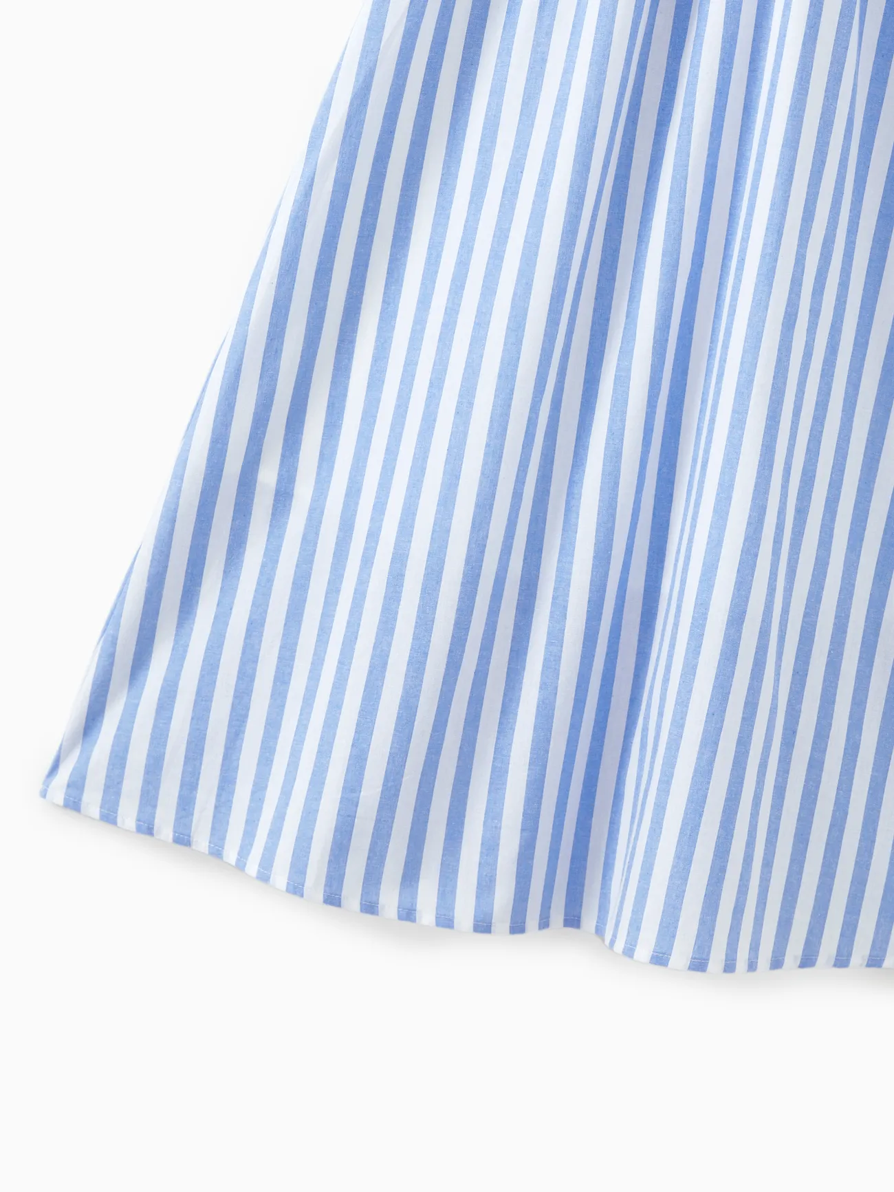 Women - Blue & White Striped Matching Vacation Set - Off-Shoulder Shirred Dress or Casual Cruise Shirt - BLUEWHITE - image 5
