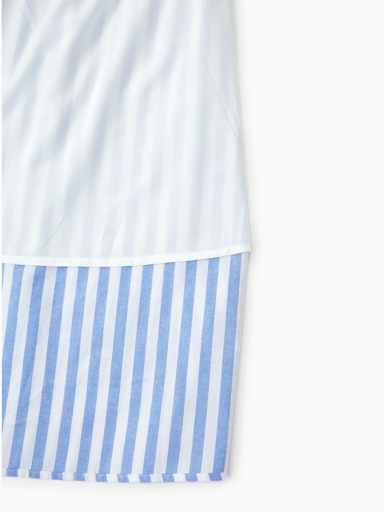 Women - Blue & White Striped Matching Vacation Set - Off-Shoulder Shirred Dress or Casual Cruise Shirt - BLUEWHITE - image 6