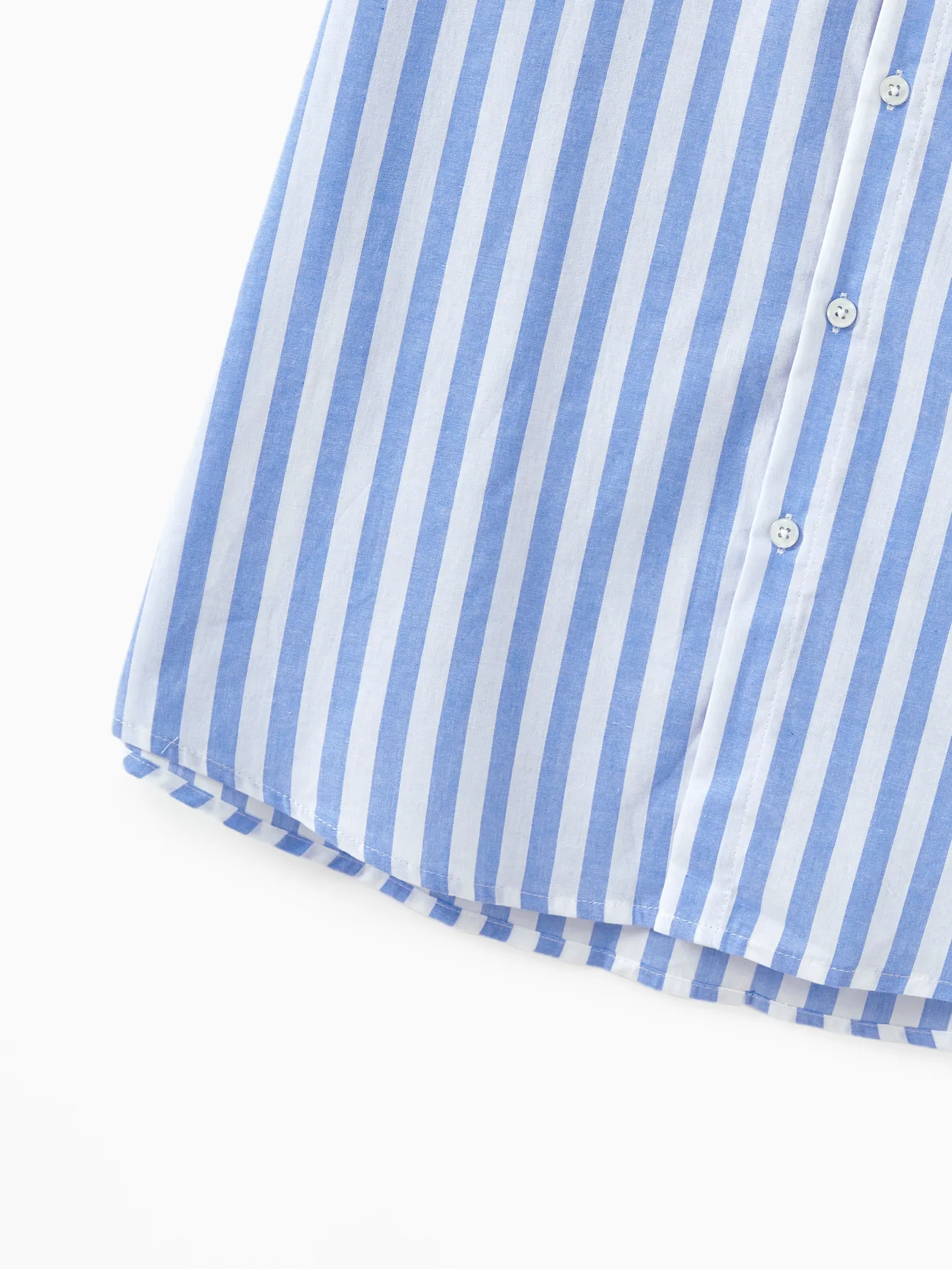 Men - Blue & White Striped Matching Vacation Set - Off-Shoulder Shirred Dress or Casual Cruise Shirt - BLUEWHITE - image 25