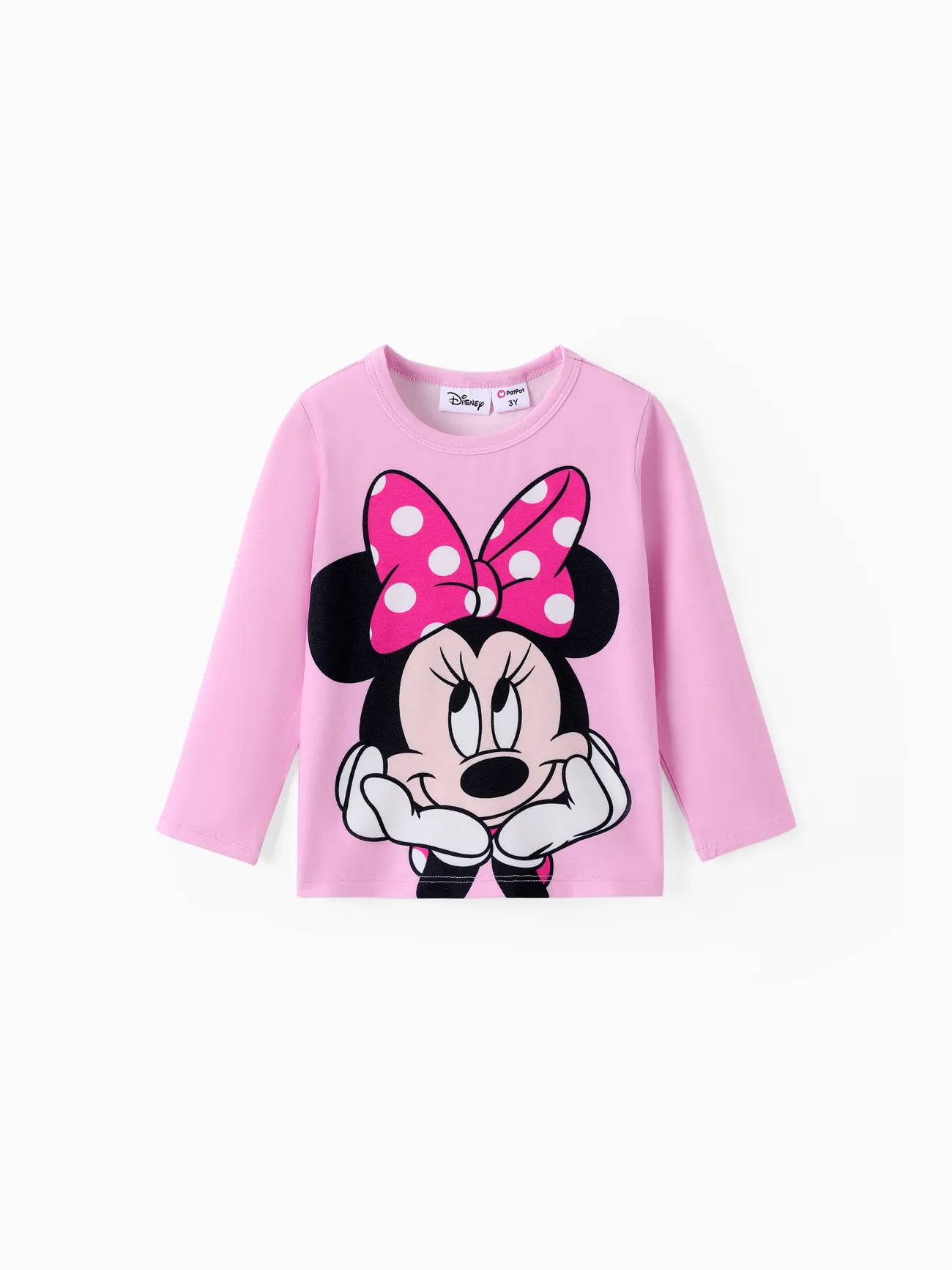 Disney Mickey and Friends Toddler & Kids Girl/Boy Naia™ Character Print Long-sleeve Tee Pink big image 1