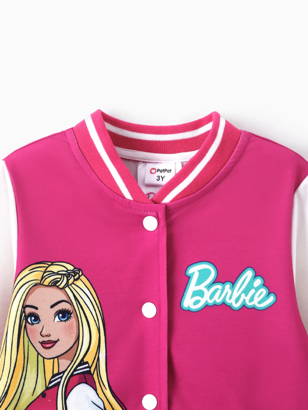 Barbie Enfant en bas âge/Enfants Filles Naia™ Lettre Imprimé Colorblock Léger Bomber Veste roseo big image 1