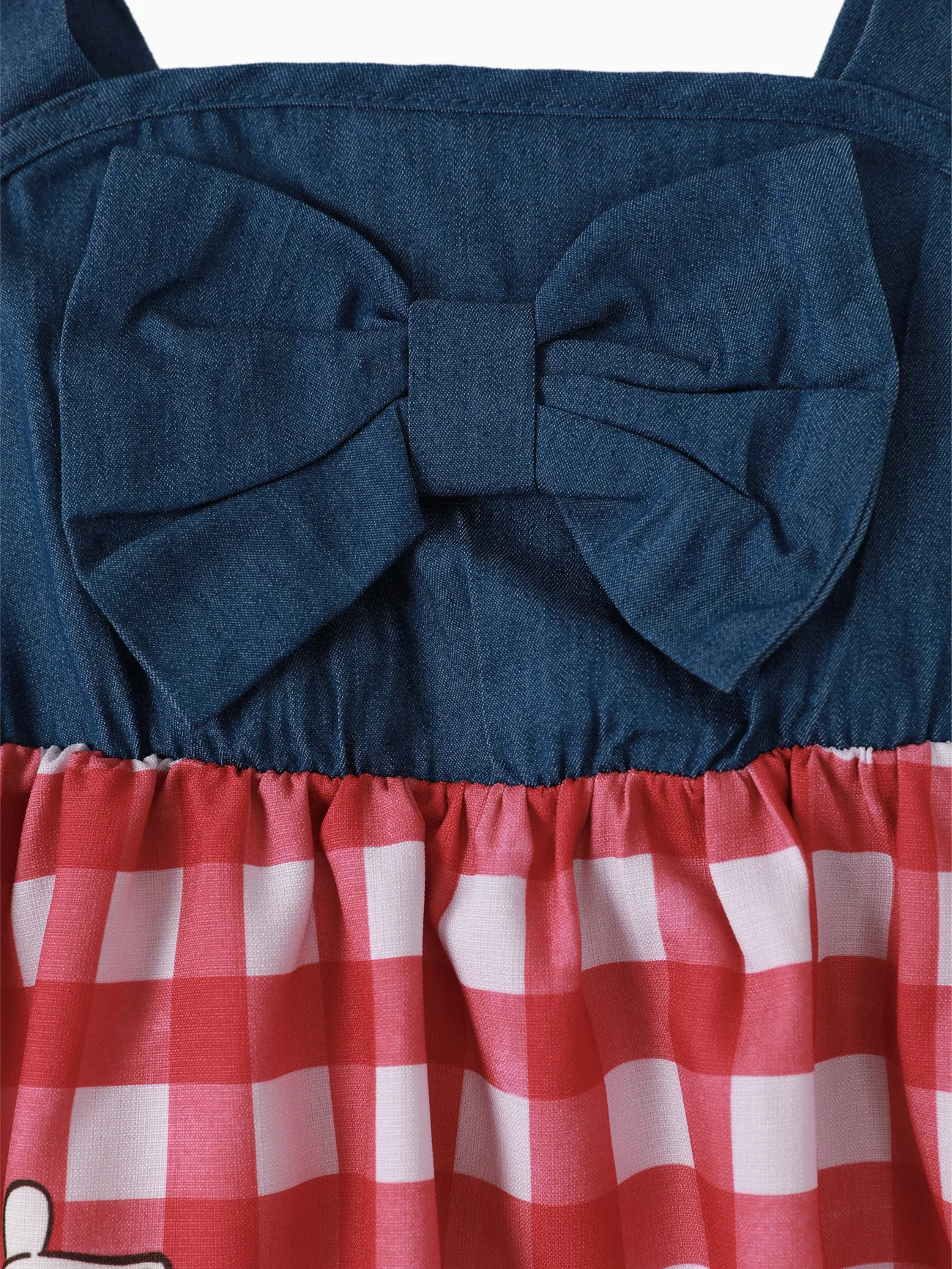 Disney Winnie the Pooh 1pc Baby/Toddler Girl Bowknot Design Plaid/Floral pattern Dress
 Blue big image 1