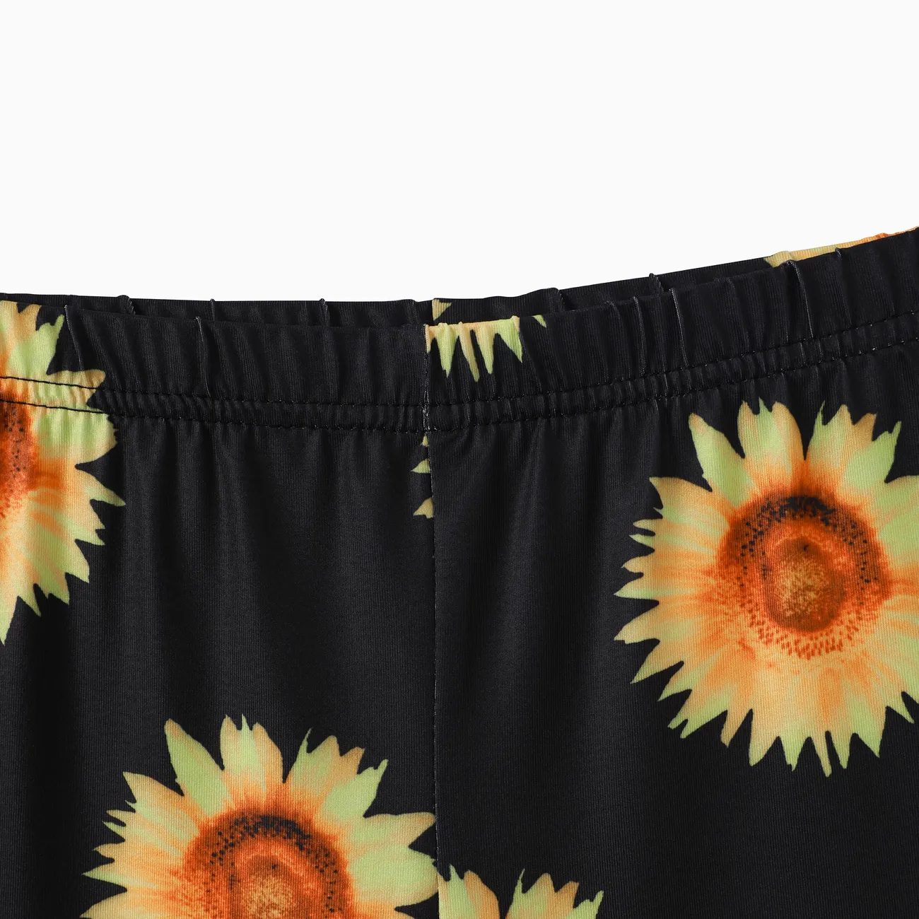 2 pezzi Bambini Set Ragazza Piante e fiori Ipertattile Completo con pantaloncini Giallo big image 1