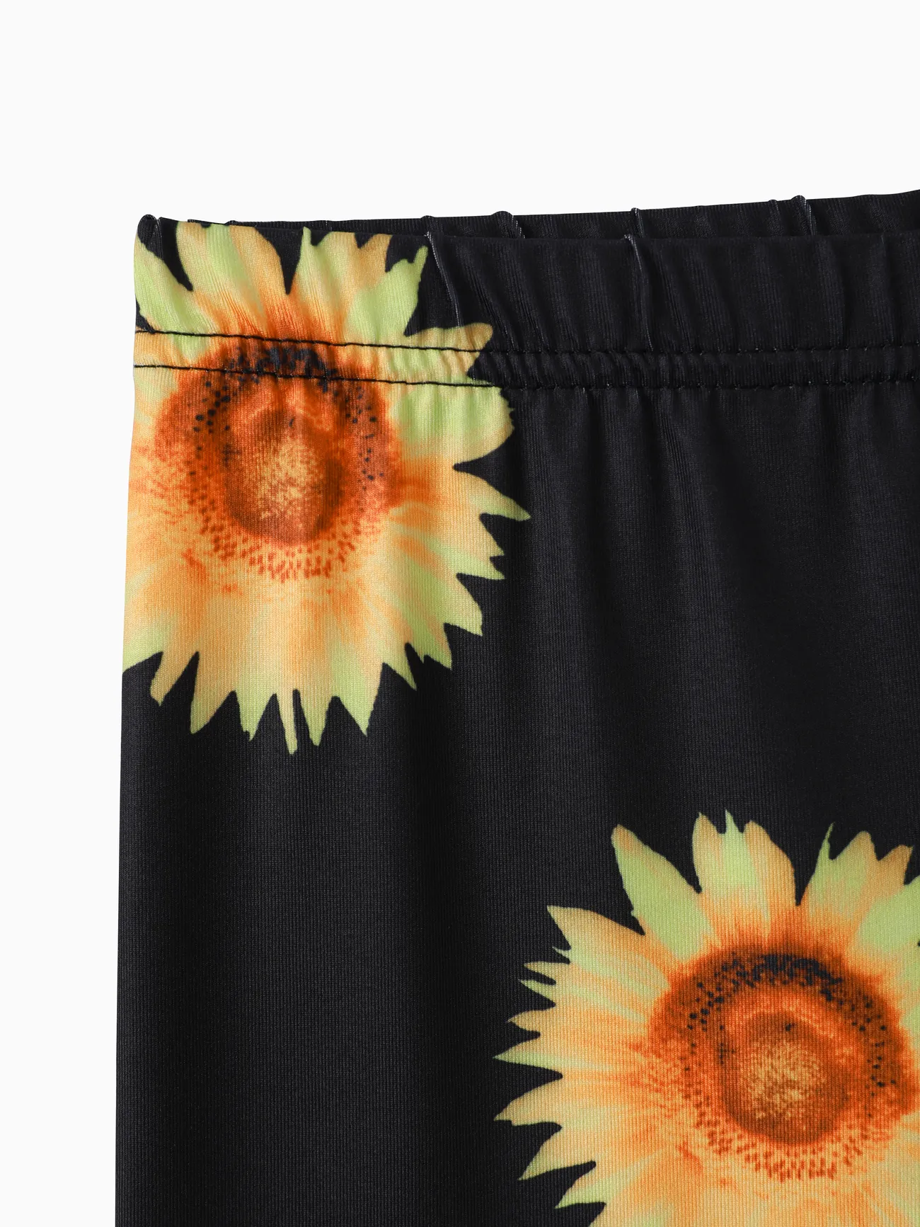 2 Stück Kinder Sets Mädchen Pflanzen und Blumen Hypertaktil Shorts-Anzug gelb big image 1