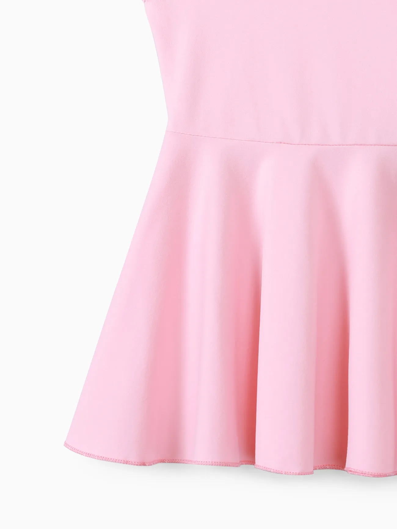 Kid Girl 2pcs Sweet Sleeveless Top and Floral Print Leggings Set Pink big image 1