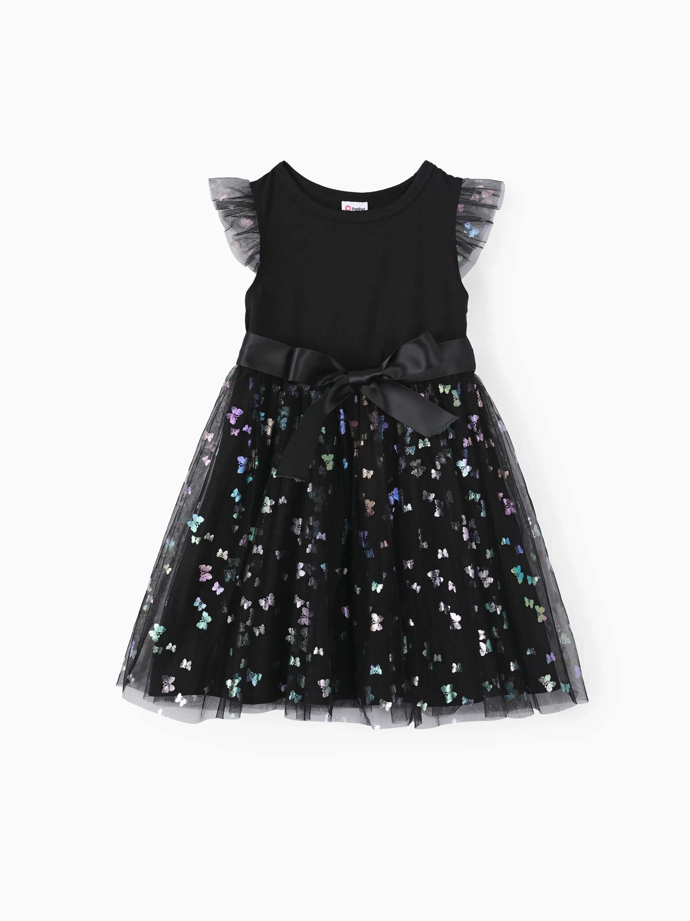 

Toddler Girl Butterfly Embroidery Mesh Design Dress