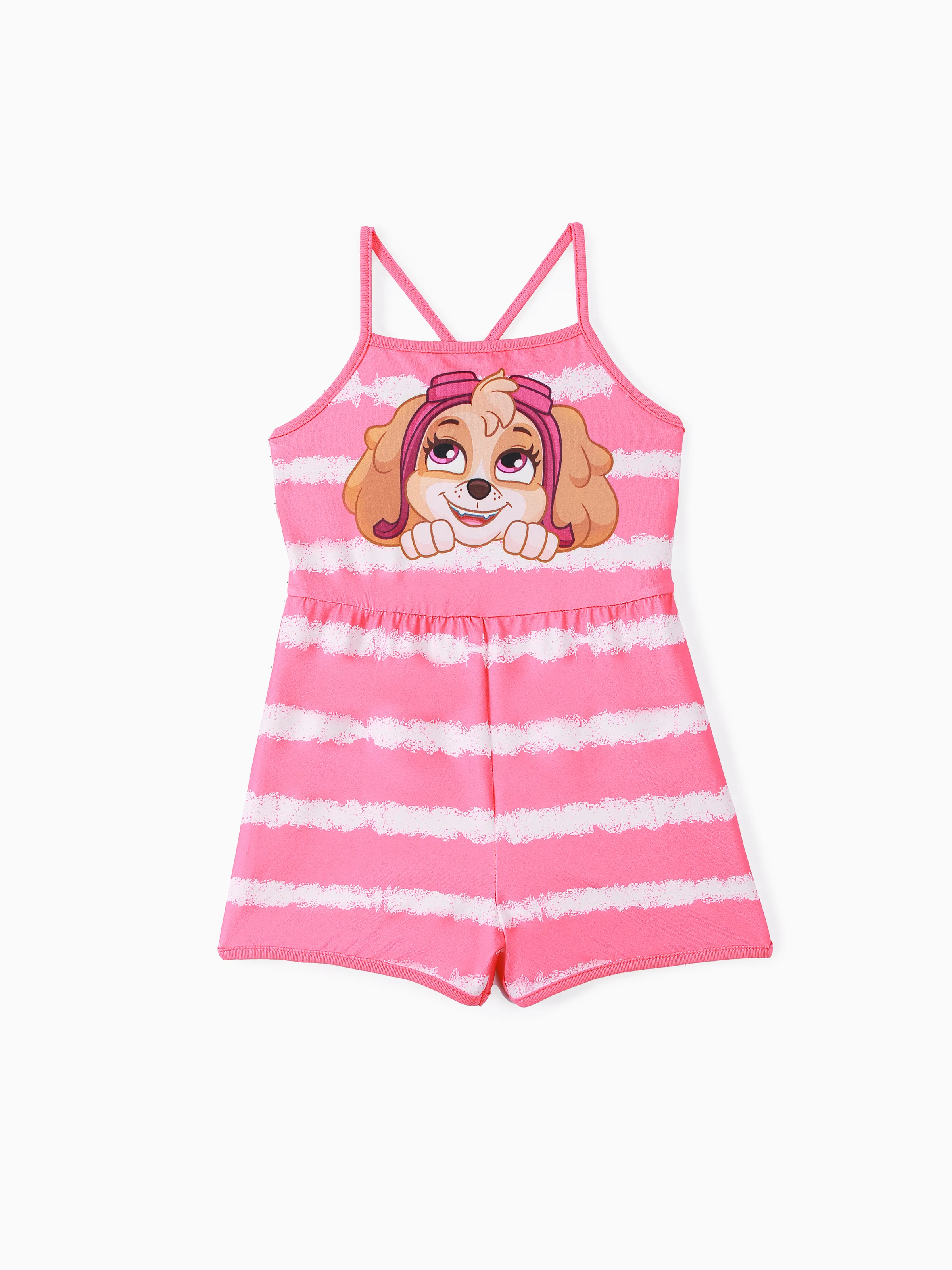 

PAW Patrol 1pc Toddler Girls Character Print Striped Romper