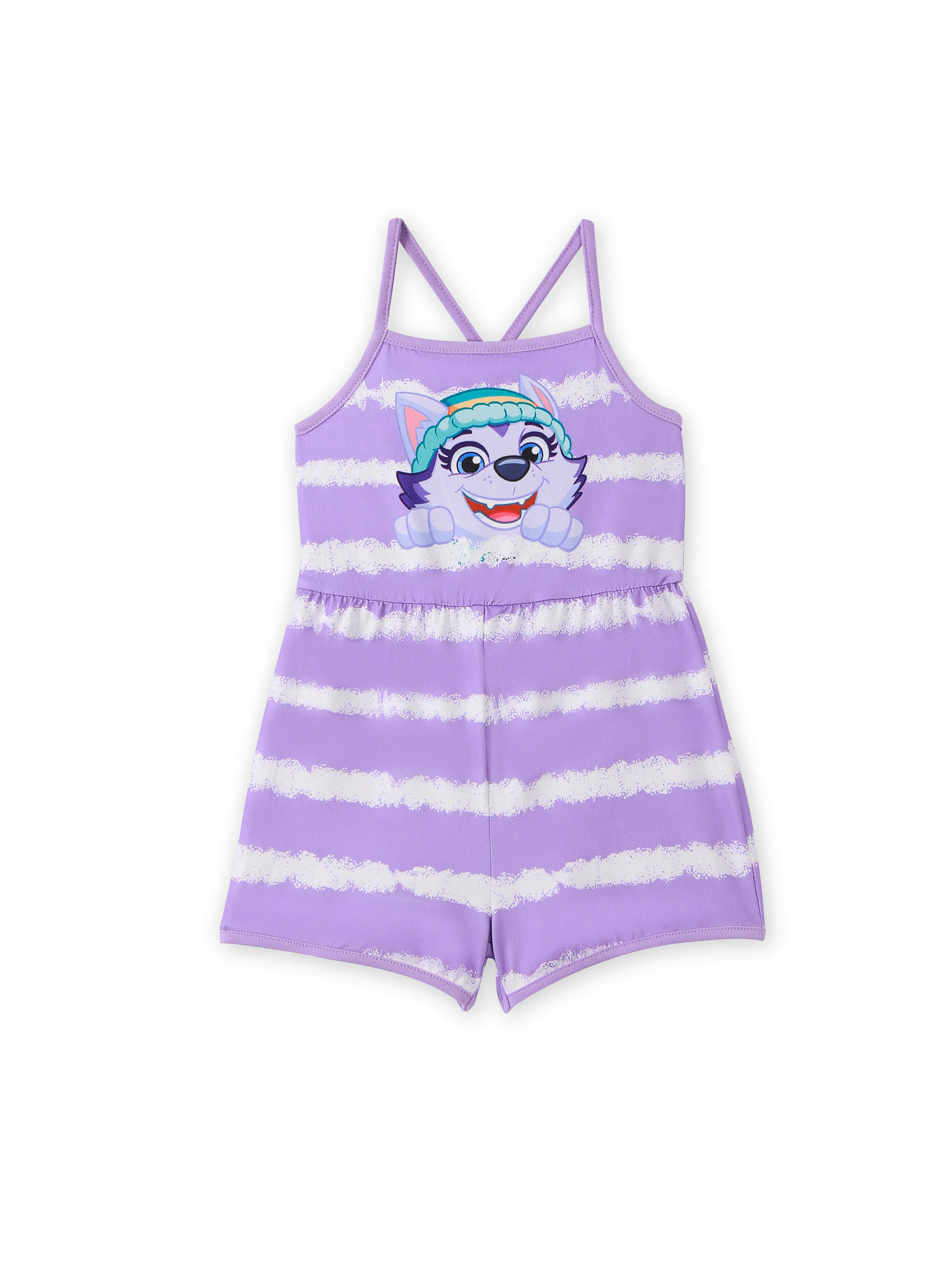 

PAW Patrol 1pc Toddler Girls Character Print Striped Romper