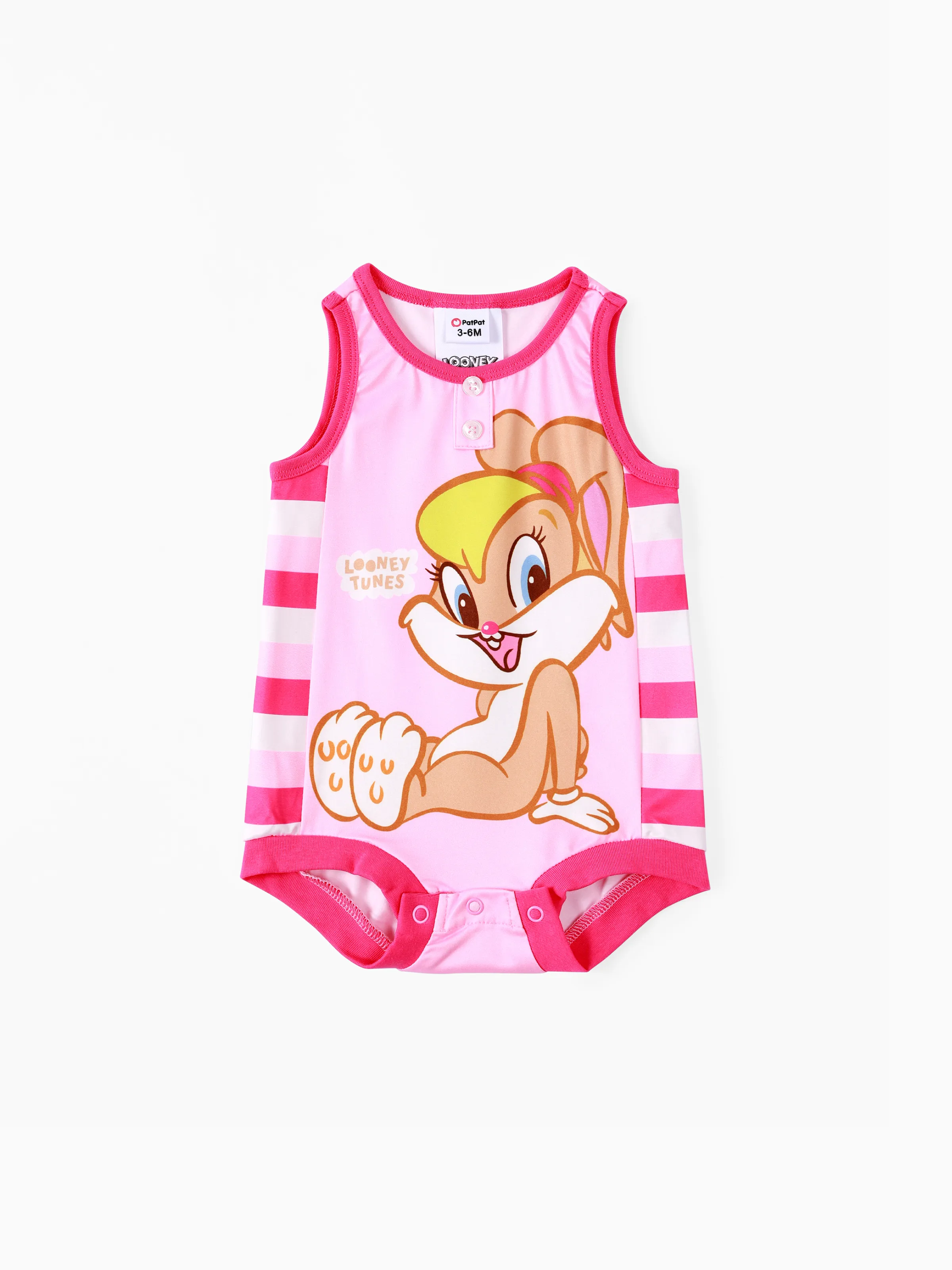 Looney Tunes Ärmelloser Jumpsuit für Jungen und Mädchen mit Streifen und Charakterprint