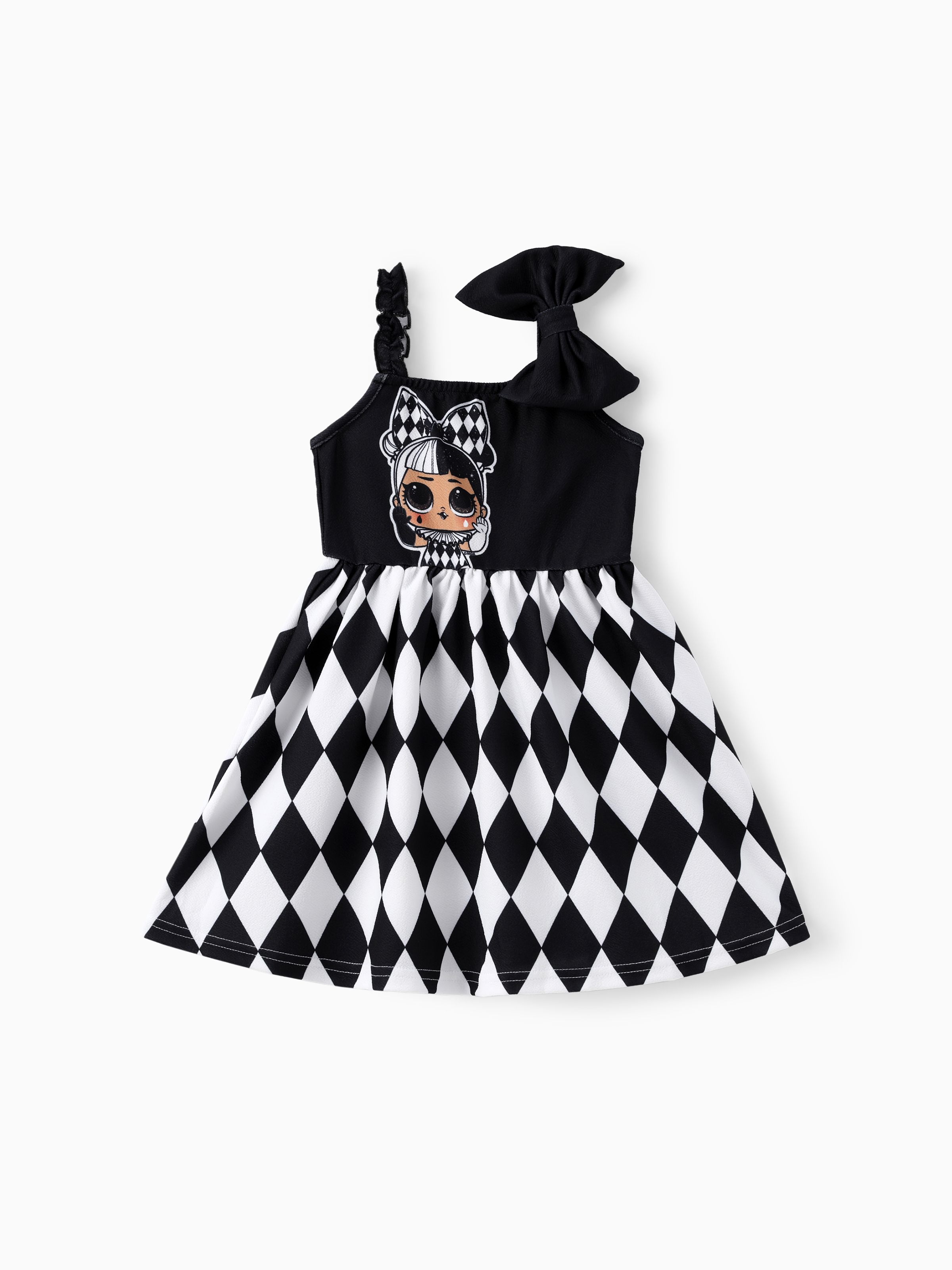 

L.O.L. SURPRISE! Toddler/Kid Girls 1pc Leopard Print Bowknot Shoulder Strap Dress