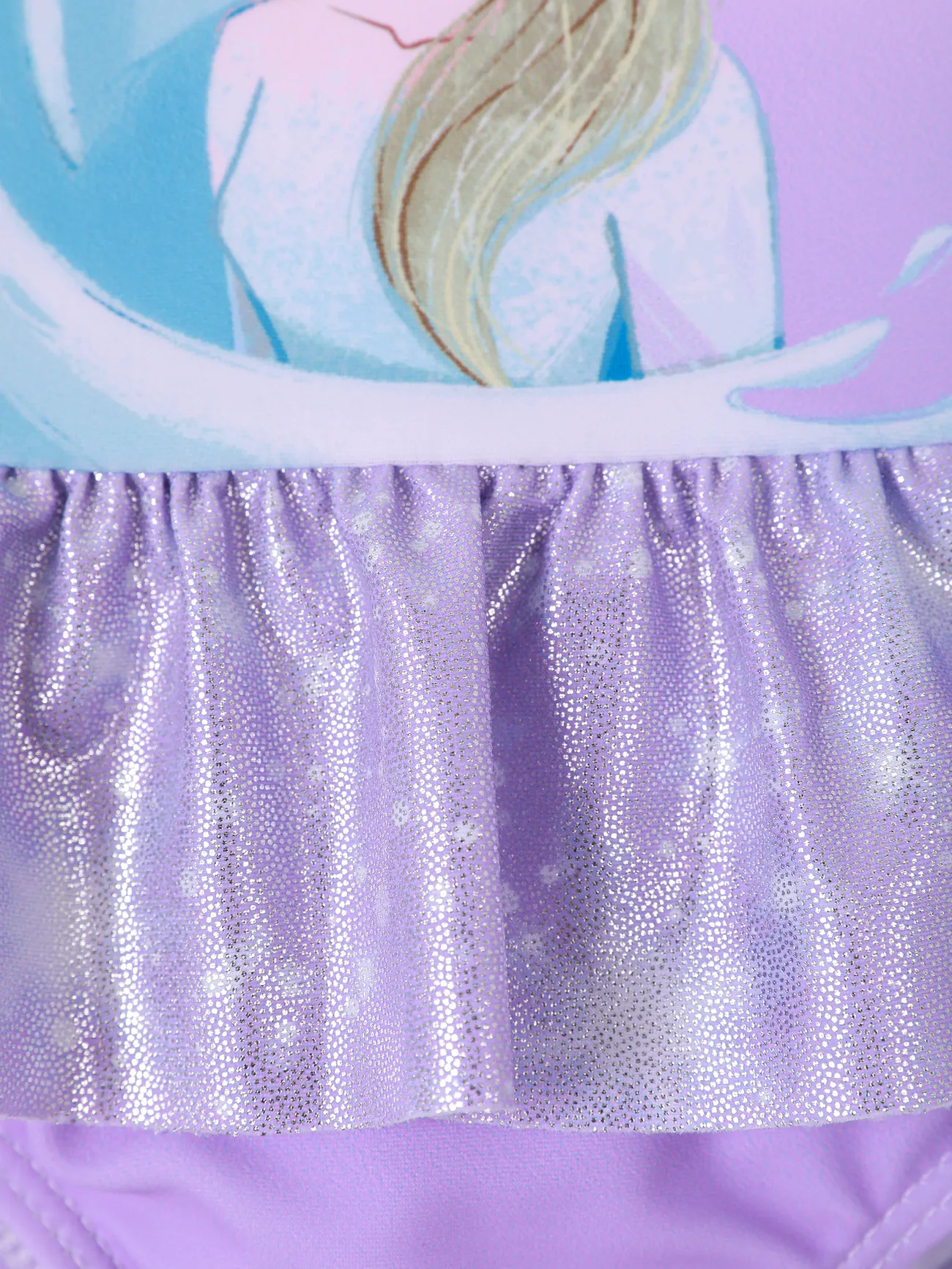 La Reine des neiges de Disney Enfant en bas âge Fille Bord à volants Doux Maillots de bain Violet big image 1