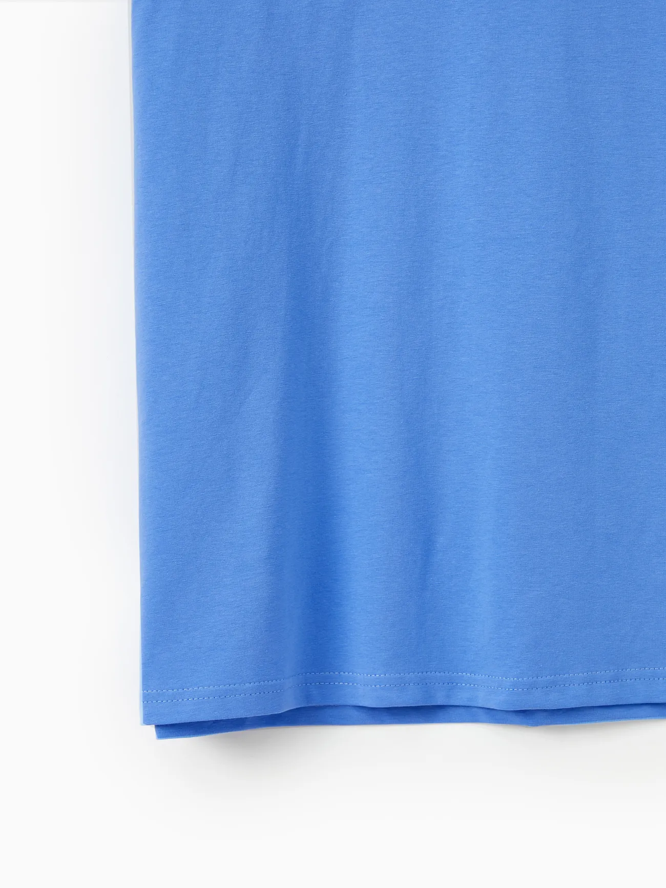 Boy - Family Matching Sets Blue Tropical Floral Panel Tee or Ruffle Neck Cross Back High-Low Strap Dress - Blue - image 20