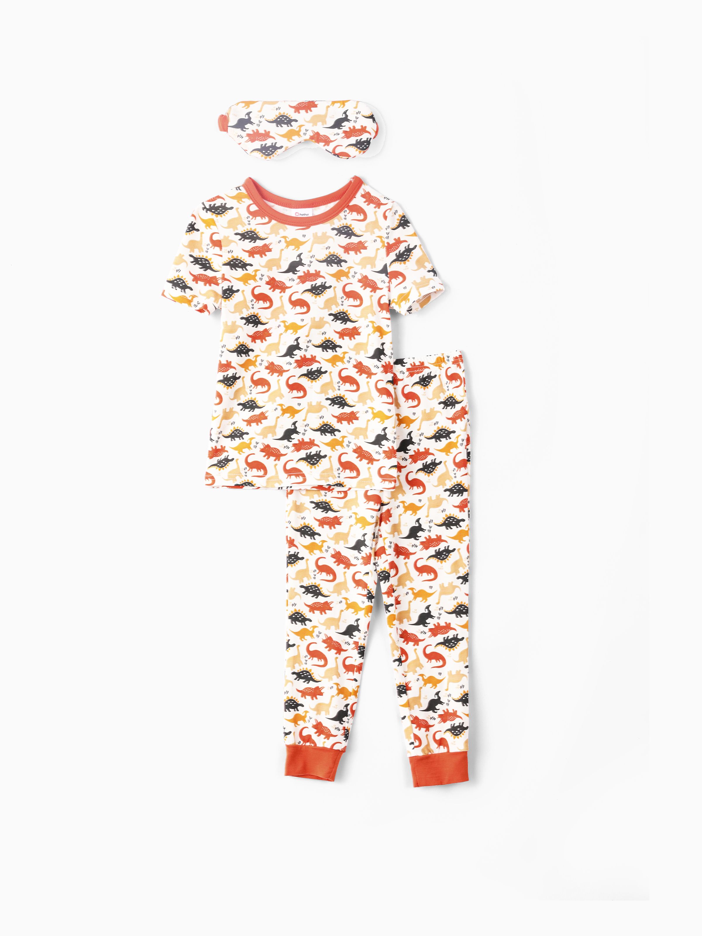 

3pcs Toddler Boy Childlike Tight Bamboo Fabric Pajamas Set