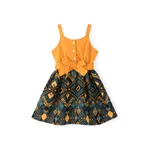 Kleinkinder Mädchen Tanktop Boho-Stil Kleider gelb