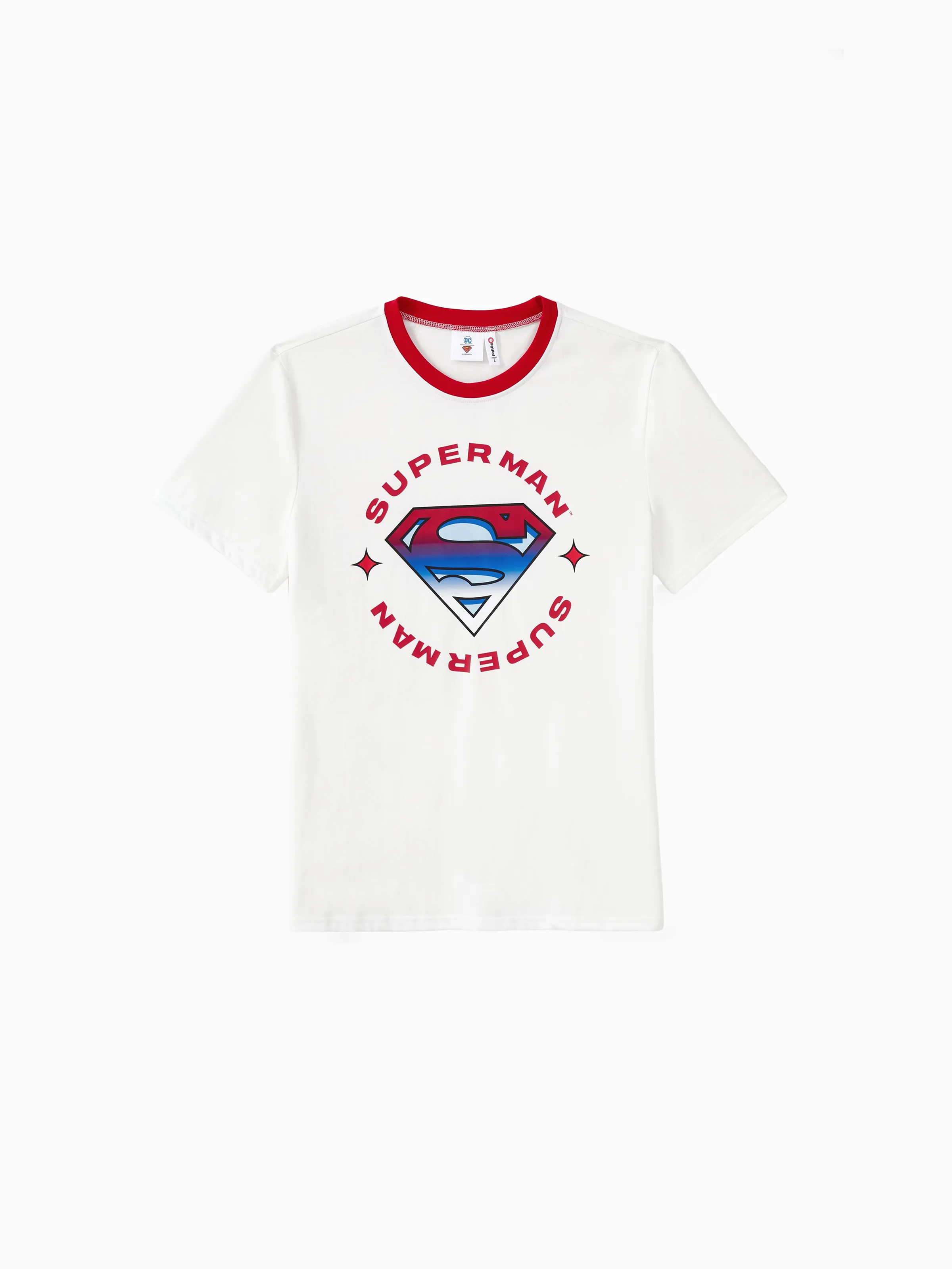 

Justice League Family Matching Cotton Superman Logo Print Tee/Onesie with Superman Cape