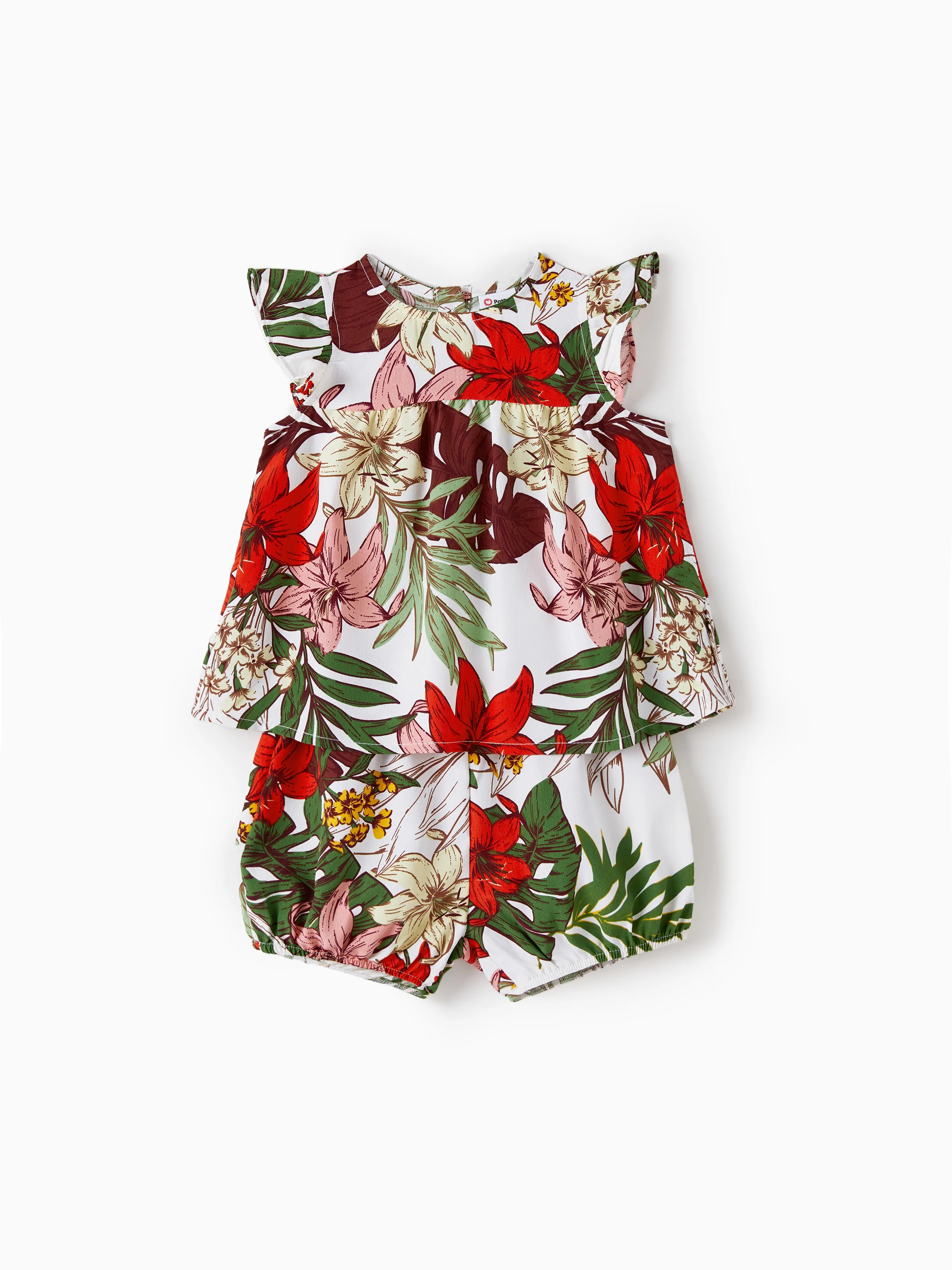 

Family Matching Sets Floral Beach Shirt or Shirred Cami Top Elastic Waist Co-ord Sets