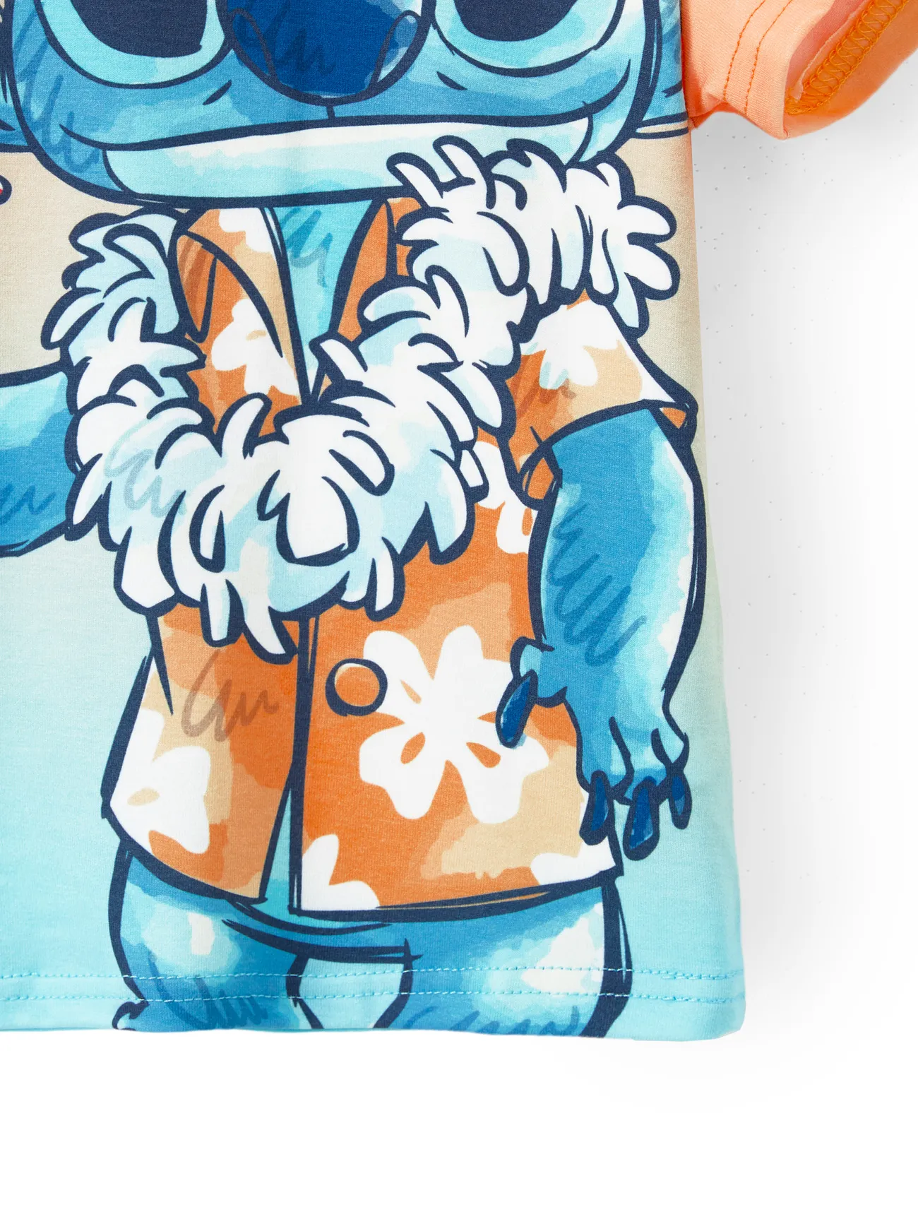 Boy - Disney Family Shirts - Stitch Tee/Dresses with Tropical Flower Gradient - MultiColour - image 21