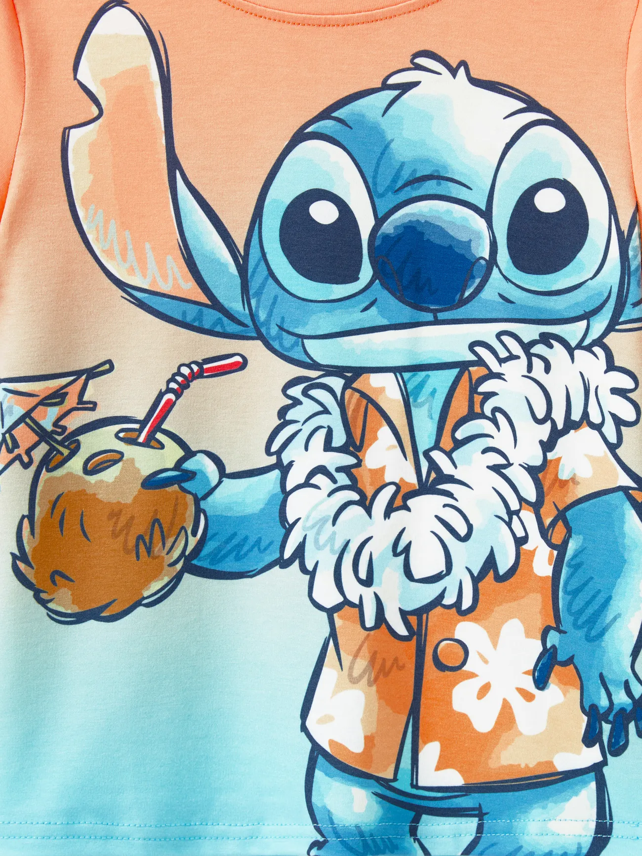 Boy - Disney Family Shirts - Stitch Tee/Dresses with Tropical Flower Gradient - MultiColour - image 19