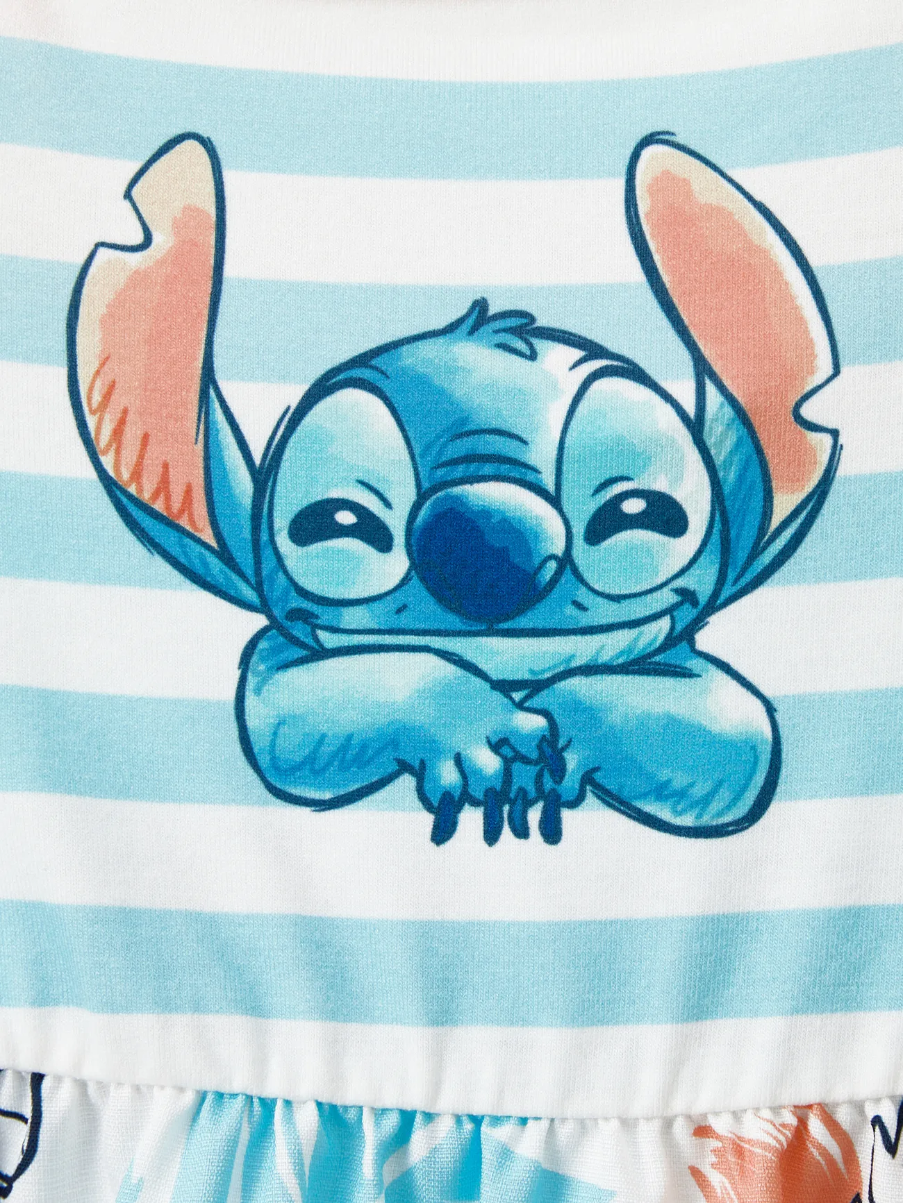 Girl - Disney Family Shirts - Stitch Tee/Dresses with Tropical Flower Gradient - MultiColour - image 9