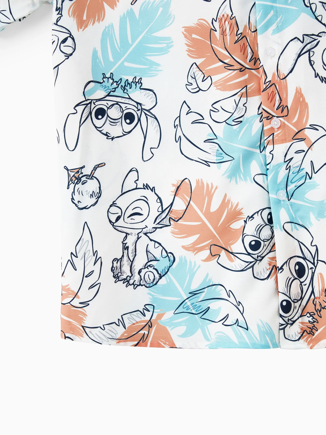 Men - Disney Family Shirts - Stitch Tee/Dresses with Tropical Flower Gradient - MultiColour - image 25