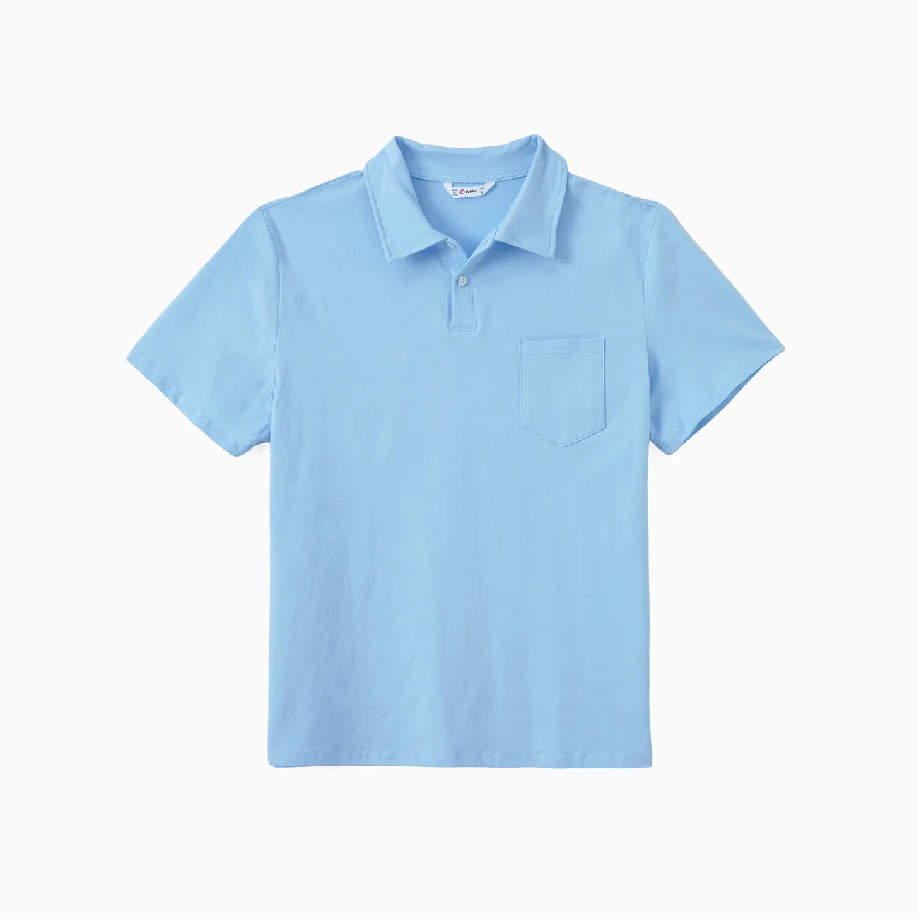 Family Matching Sets Pure Blue Polo Shirt or Flower Floral Shirred Top A-Line Sleeveless Dress